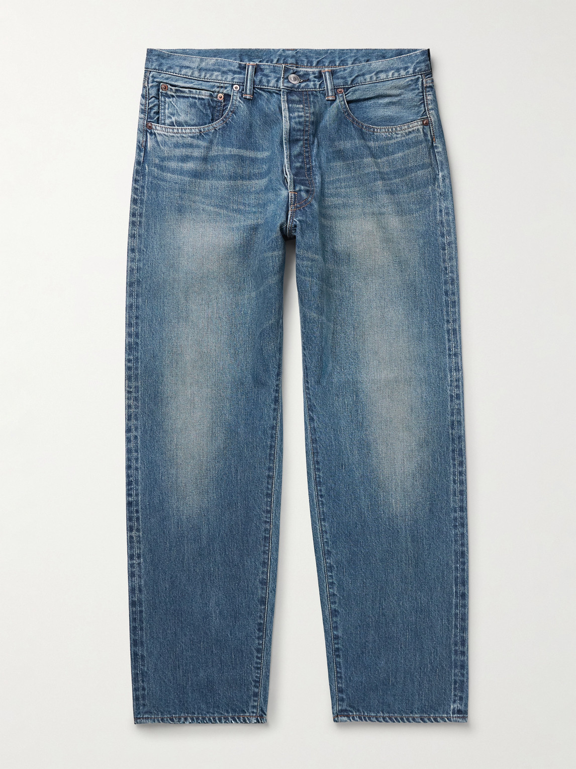 A.presse Straight-leg Selvedge Jeans In Blue