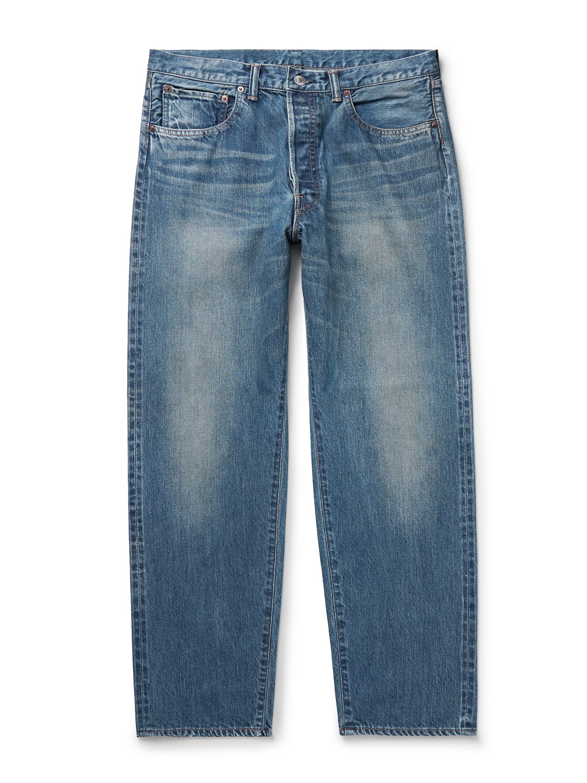 A.presse Straight-leg Selvedge Jeans In Blue