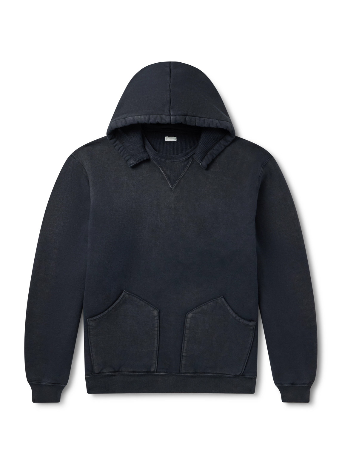 A.presse A. Presse Vintage Cotton Jersey Hoodie In Blue