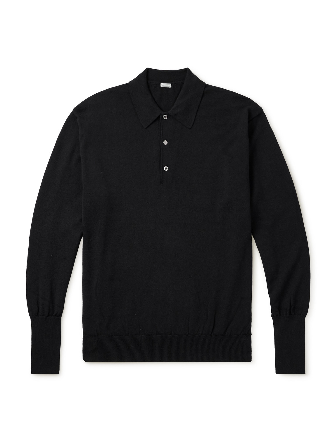 A.presse Wool Polo Shirt In Black