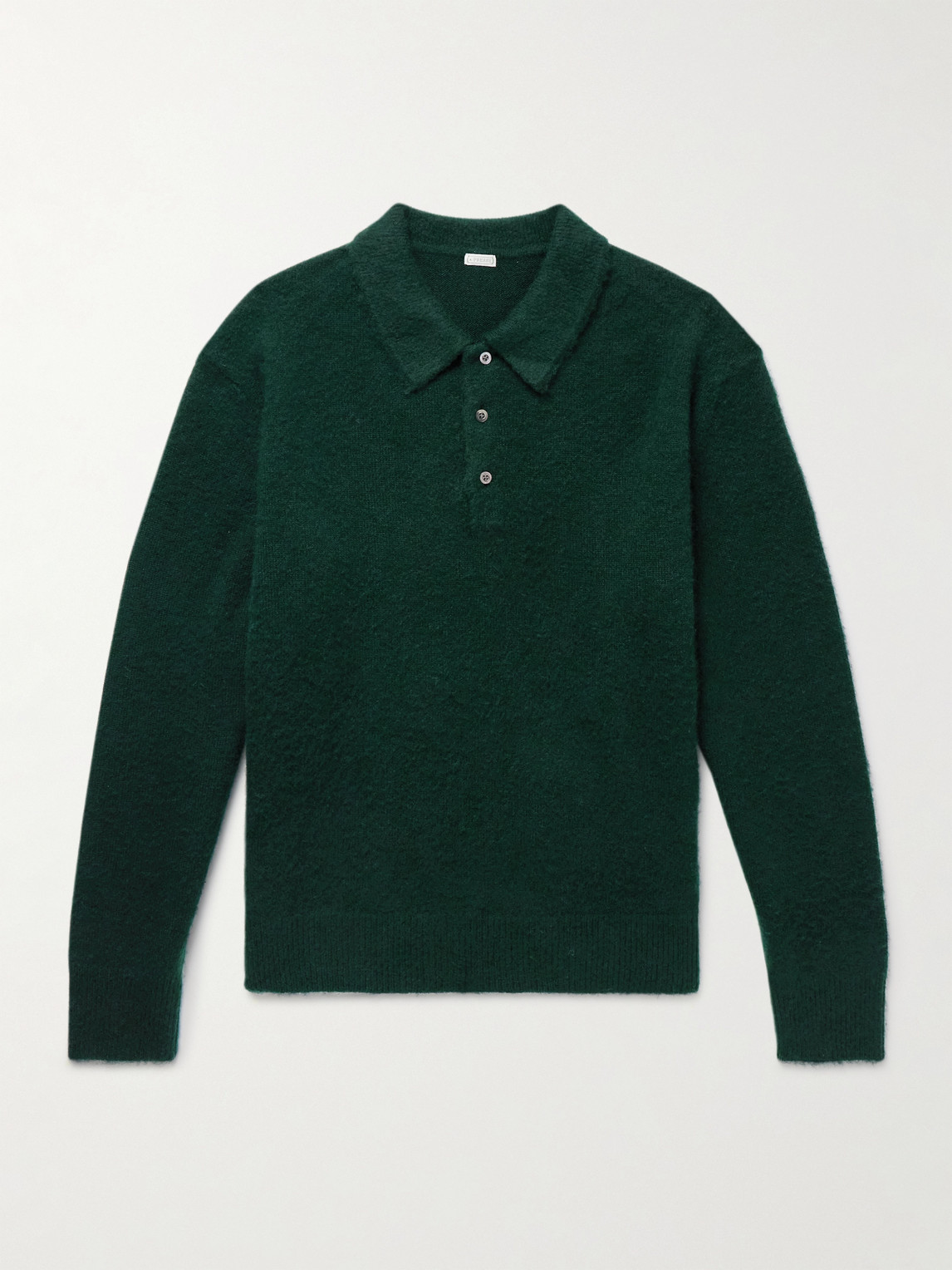 A.presse Brushed-cashmere Polo Shirt In Animal Print