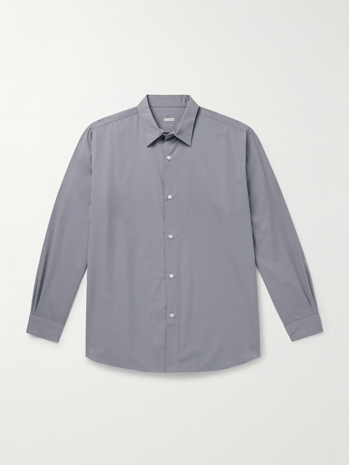 A.presse Cotton And Silk-blend Shirt In Gray