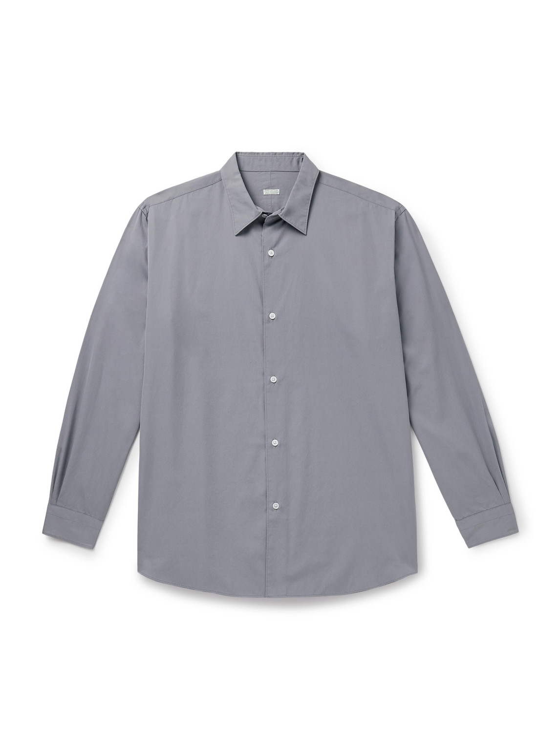 A.presse Cotton And Silk-blend Shirt In Gray