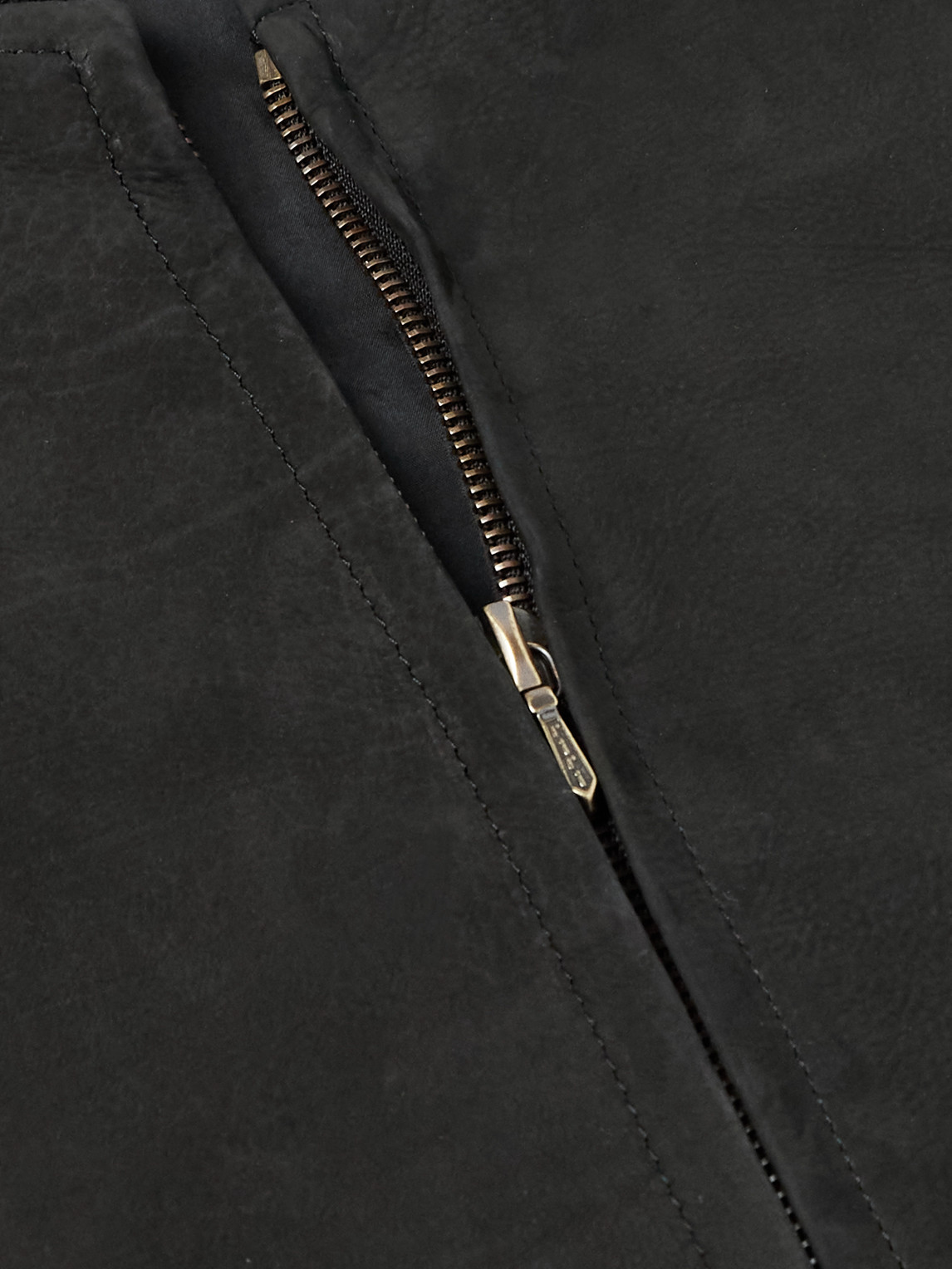 A.presse Nubuck Bomber Jacket In Black