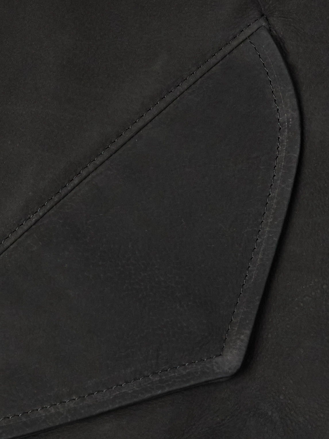 A.presse Nubuck Bomber Jacket In Black