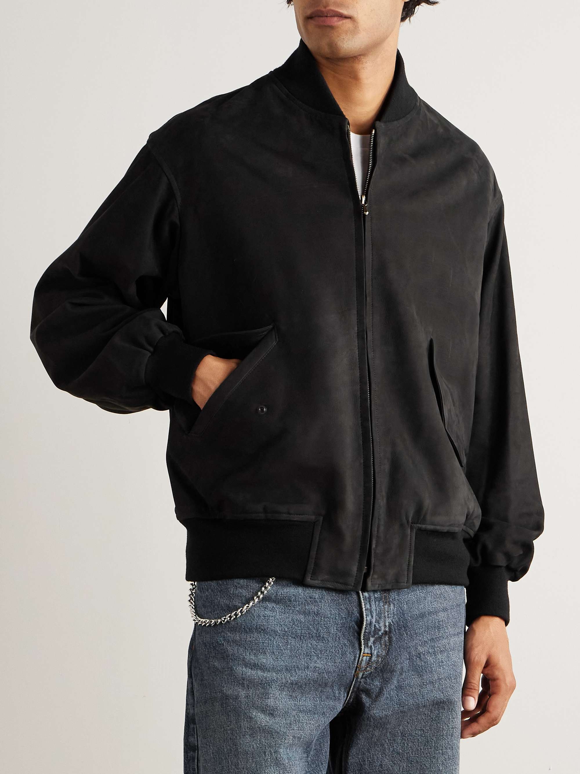 A.PRESSE Nubuck Bomber Jacket for Men | MR PORTER