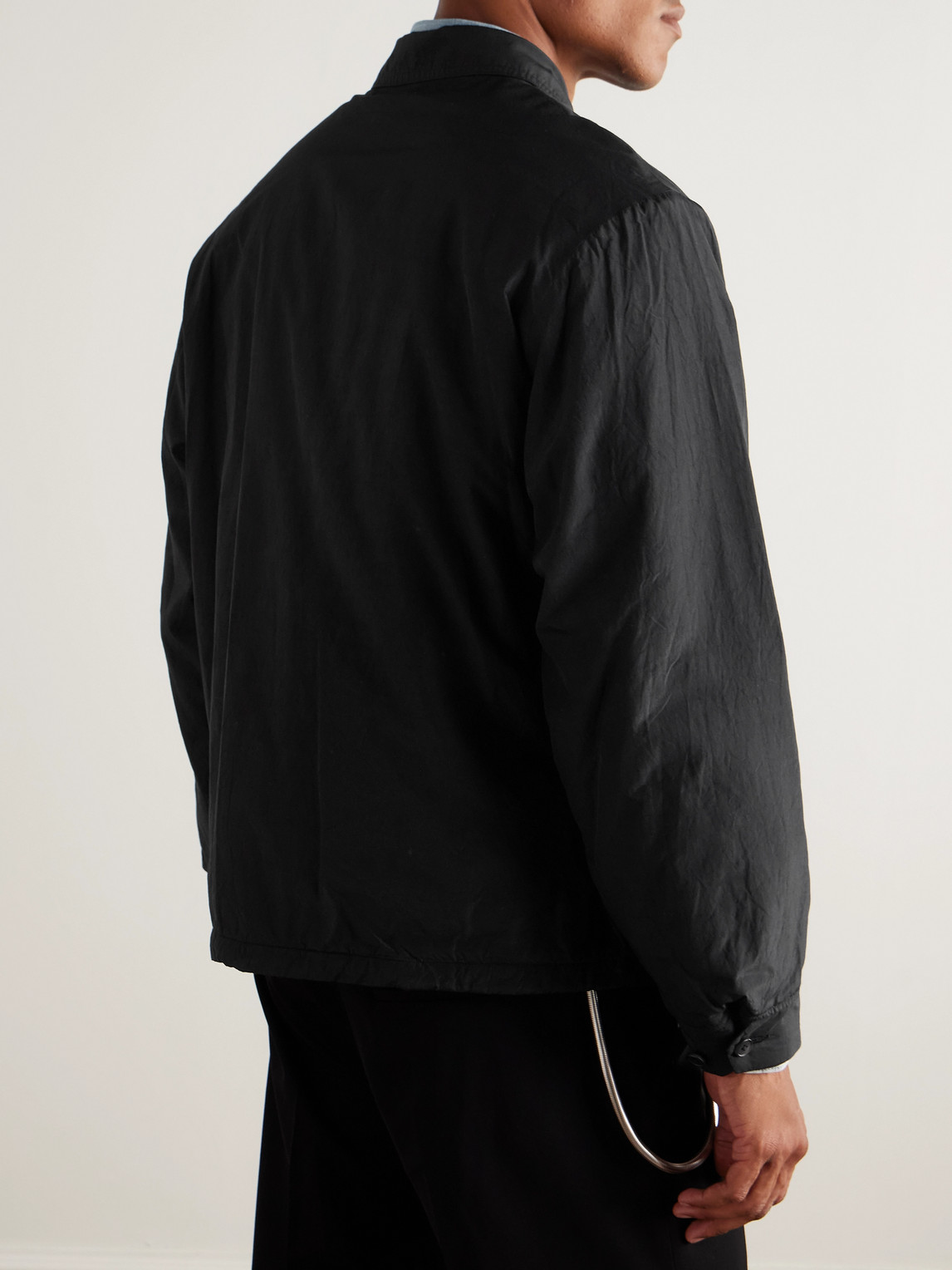A.presse Silk And Cotton-blend Taffeta Jacket In Black