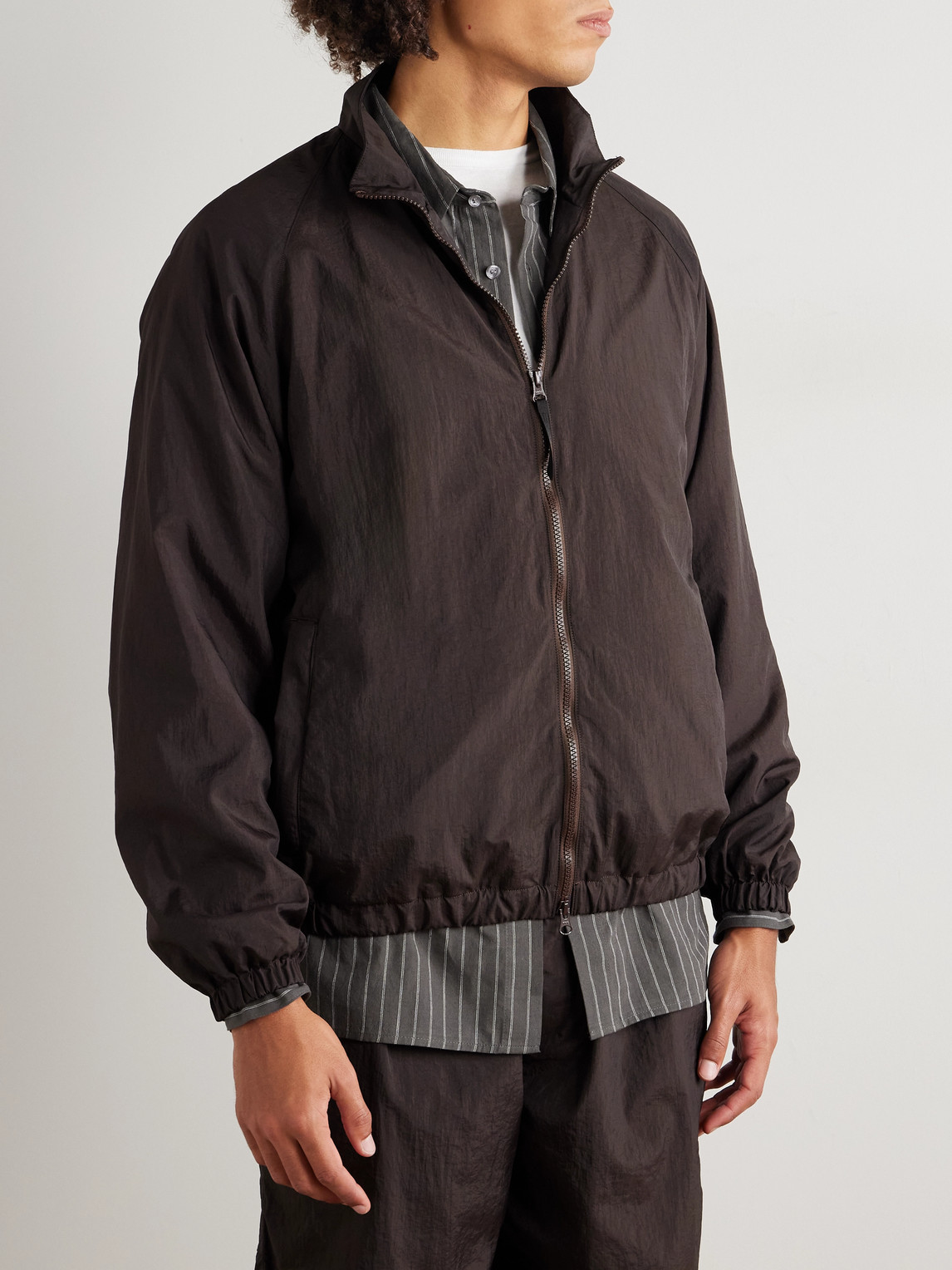  Kaptain Sunshine - Crinkled-shell Blouson Jacket - Men - Brown - 2 