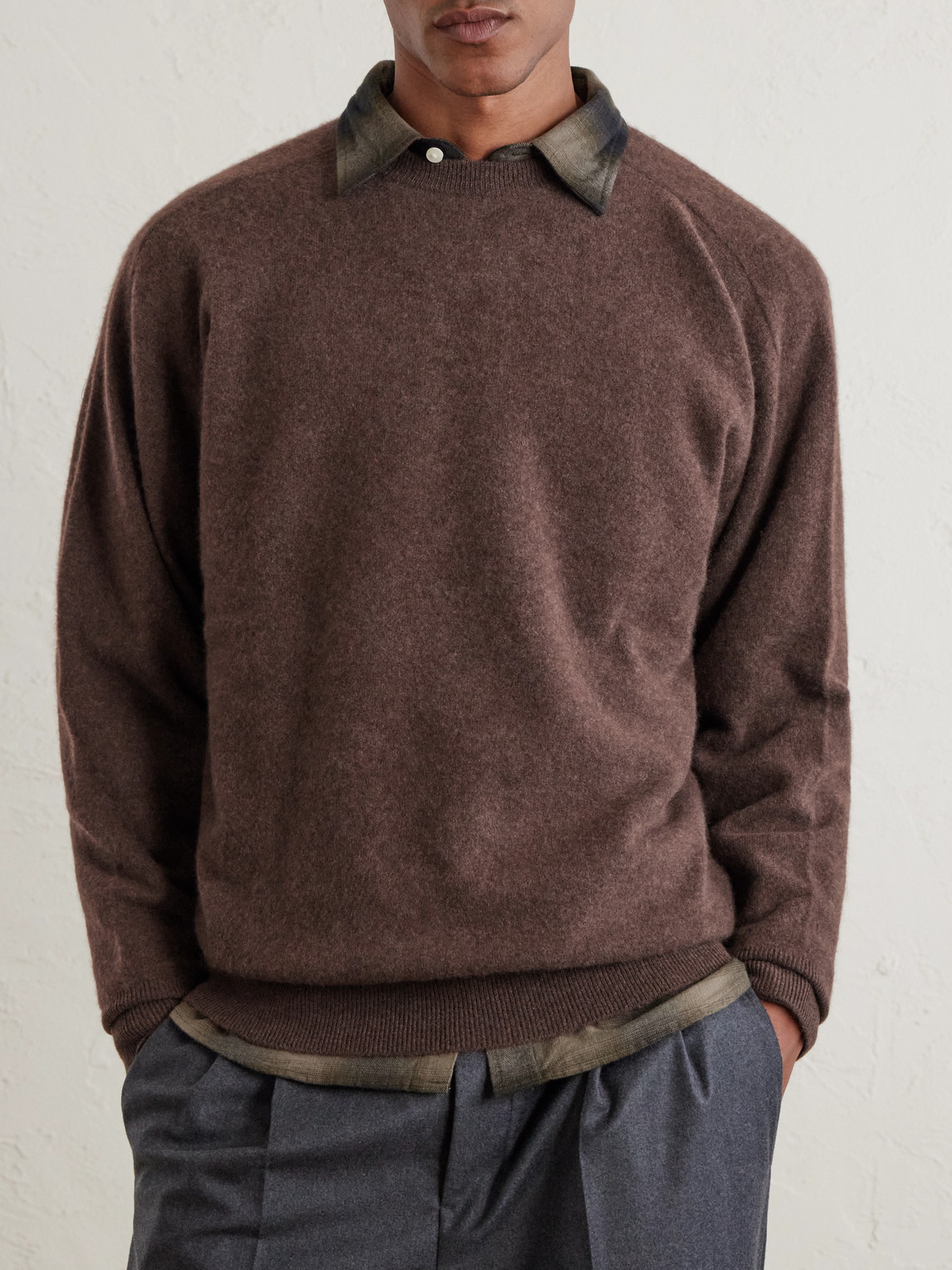  Kaptain Sunshine - Brushed-cashmere Sweater - Men - Brown - 4 
