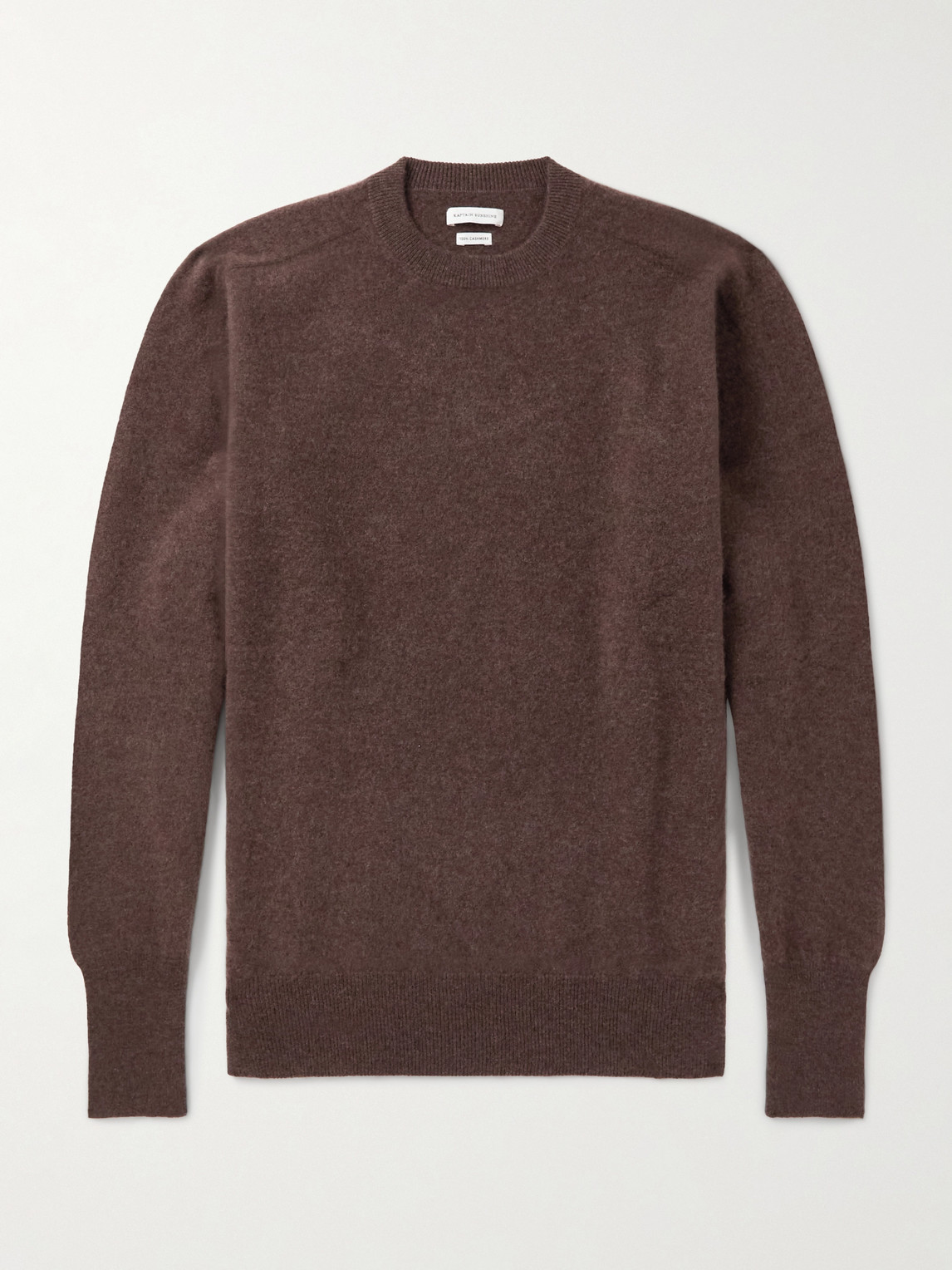Kaptain Sunshine Brushed-cashmere Sweater In Brown