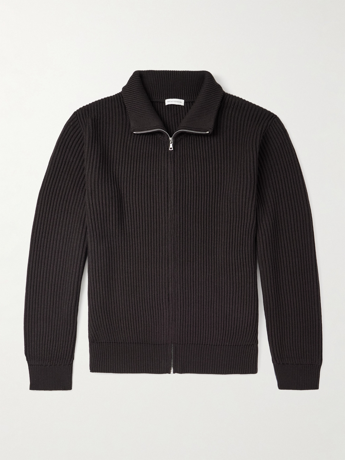 Kaptain Sunshine Ribbed Wool Zip-Up Cardigan - Men