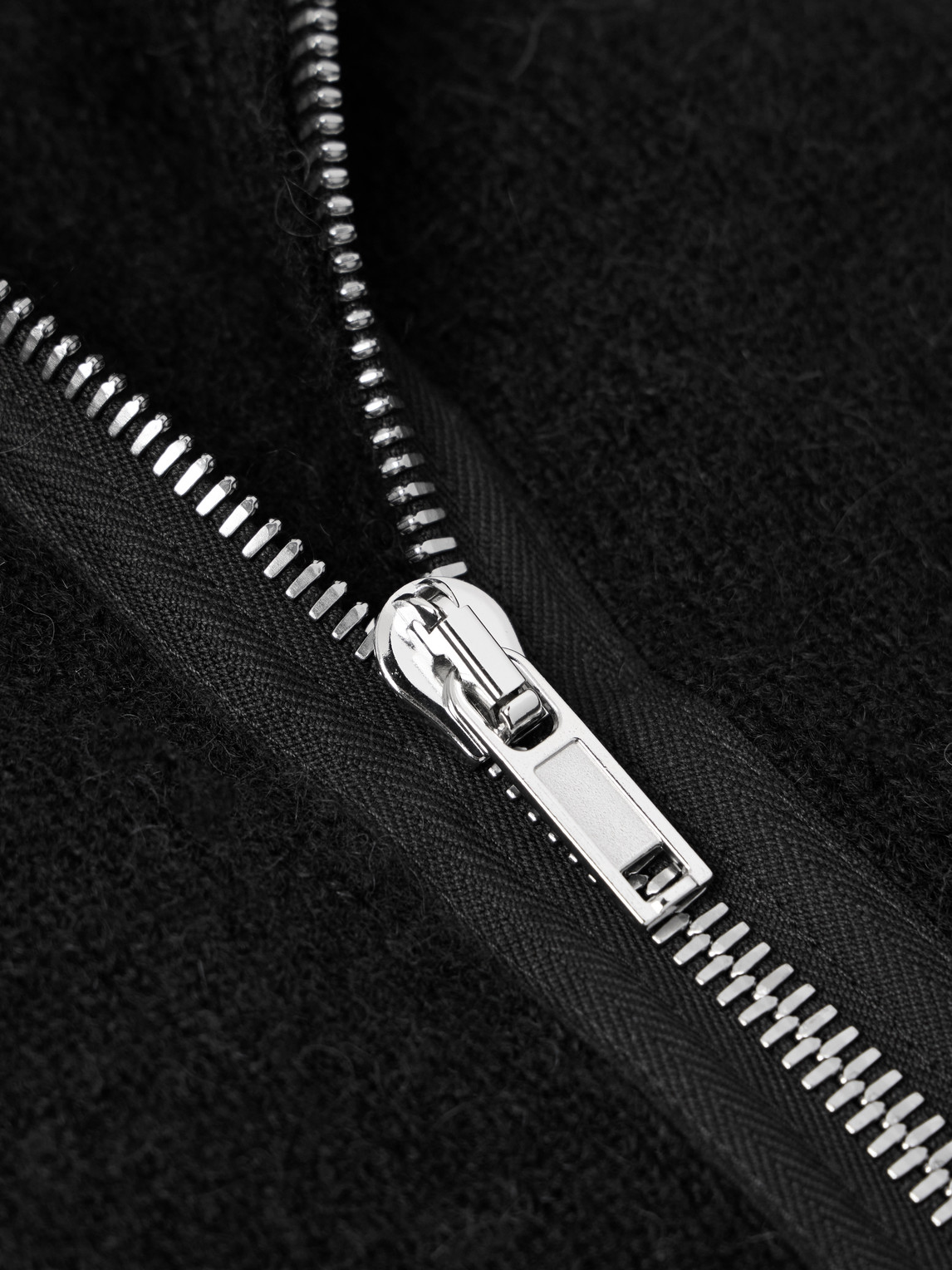 Rick Owens Oversized Knitted Zip-up Hoodie In Black