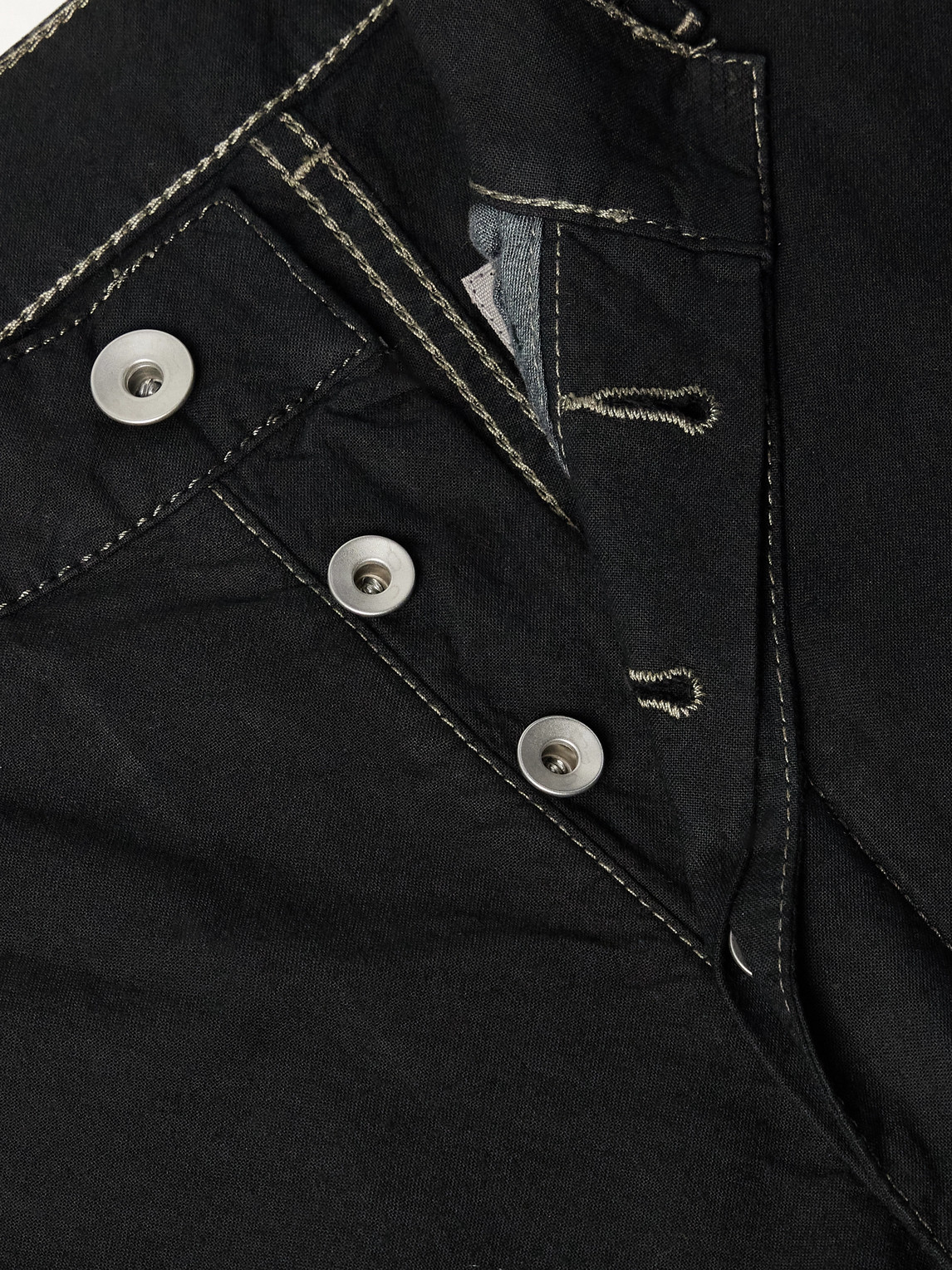 Rick Owens Wide-leg Distressed Jeans In Black
