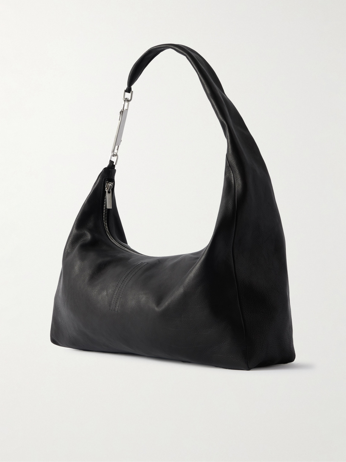 Rick Owens Gemini Small Full-grain Leather Tote Bag In Black