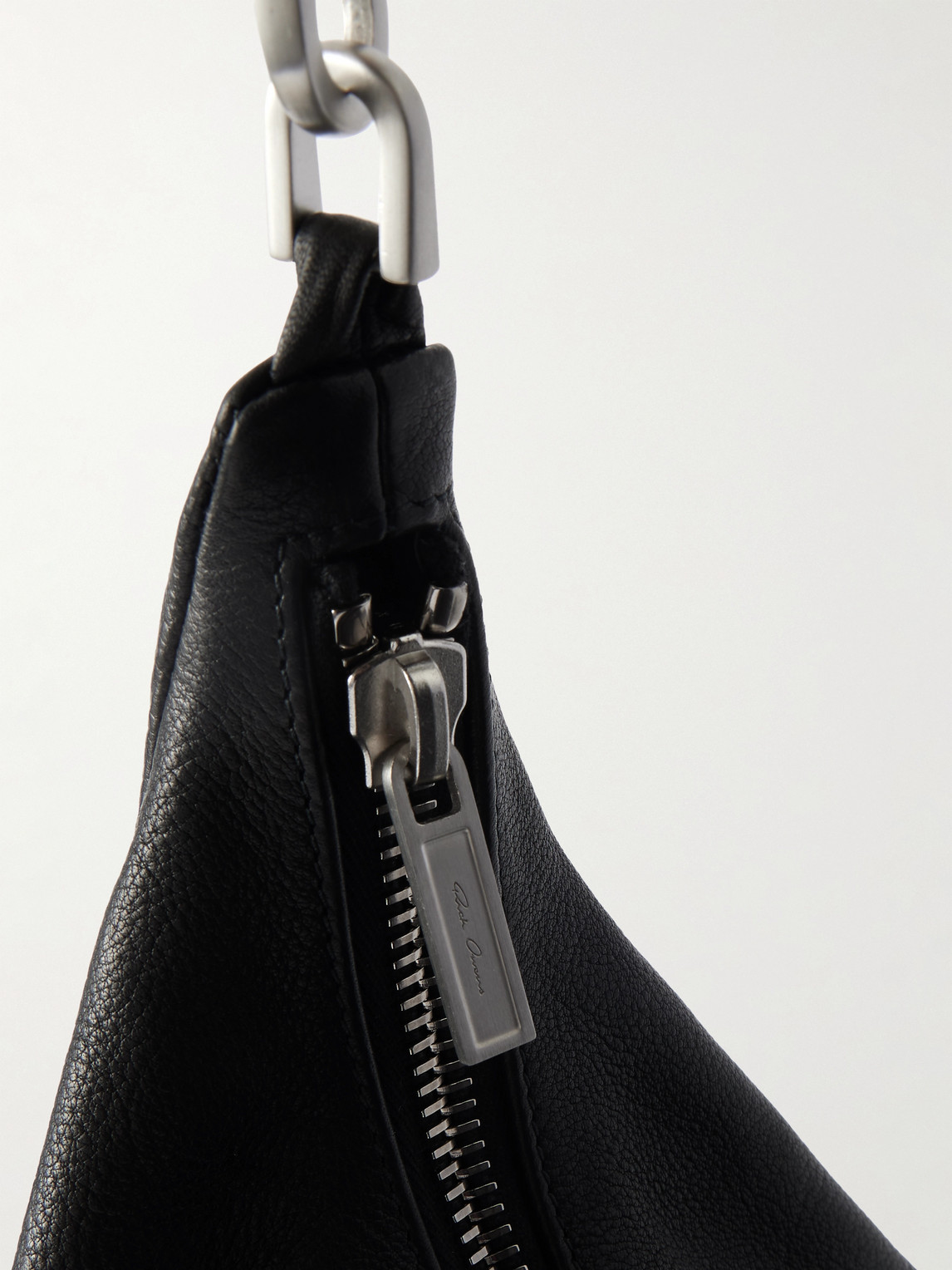 Rick Owens Gemini Small Full-grain Leather Tote Bag In Black