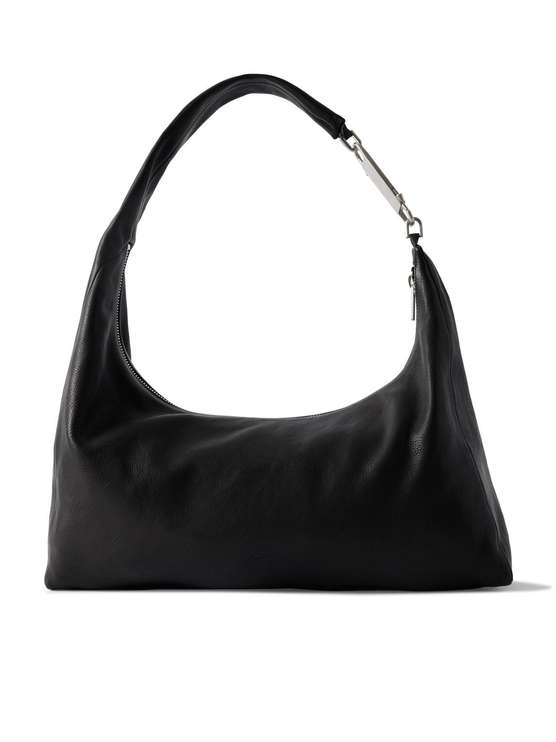 Rick Owens Gemini Small Full-grain Leather Tote Bag In Black