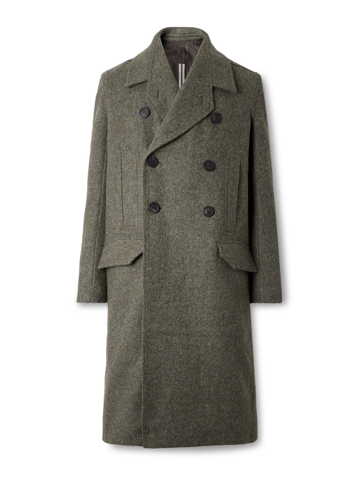 Officer Double-Breasted Melton Wool Coat