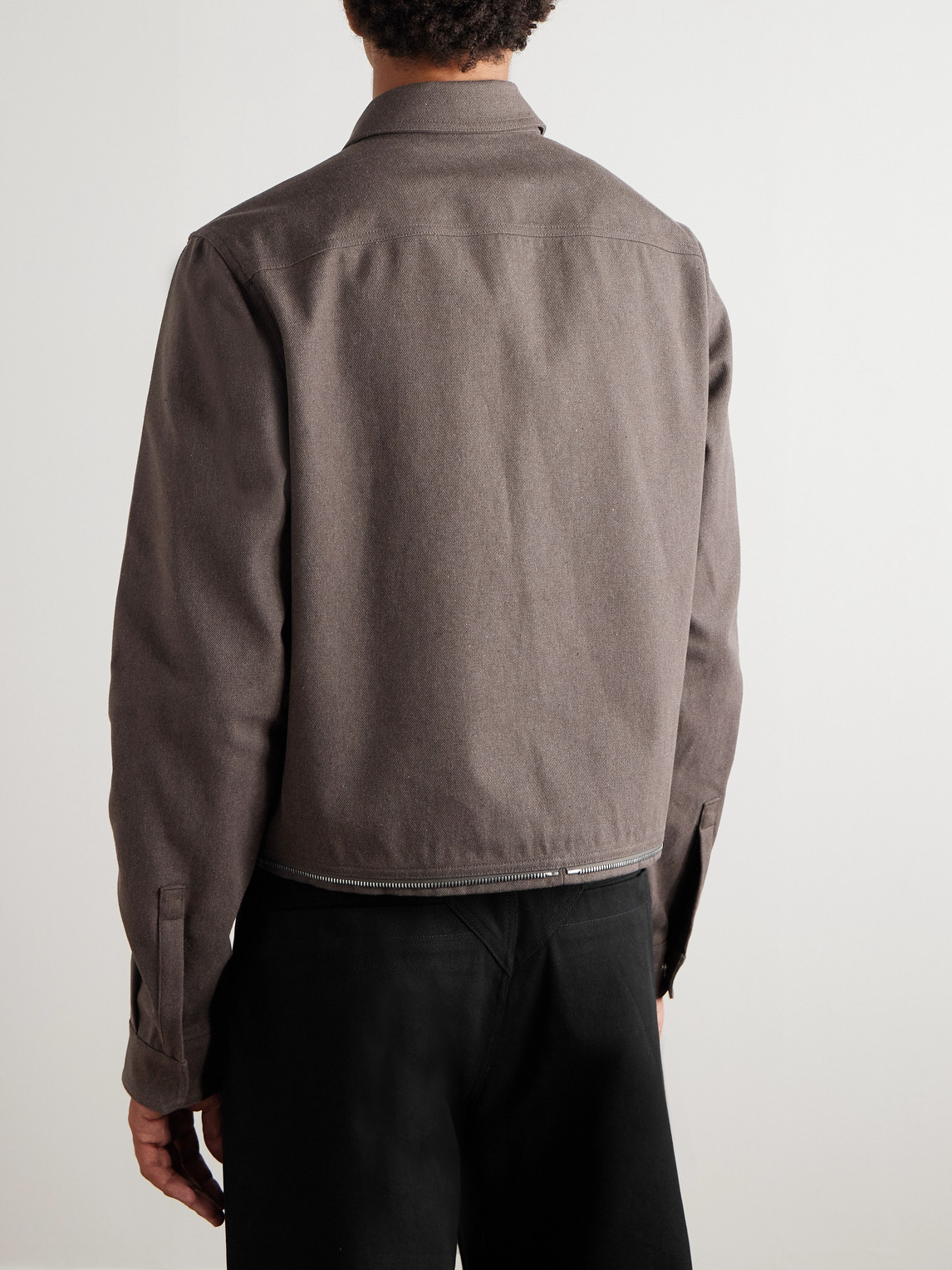 Rick Owens Headon Cotton-canvas Overshirt In Brown