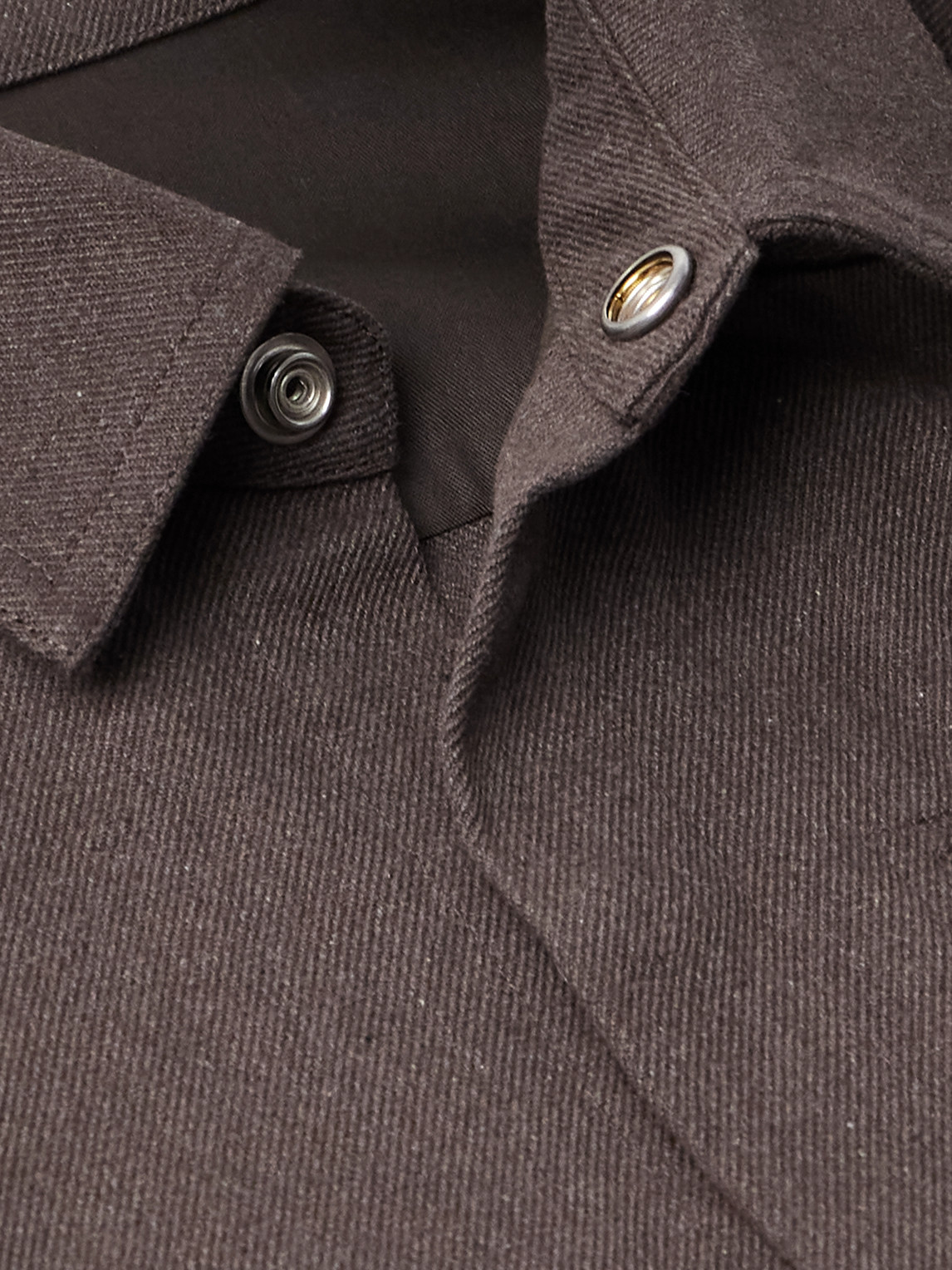Rick Owens Headon Cotton-canvas Overshirt In Brown