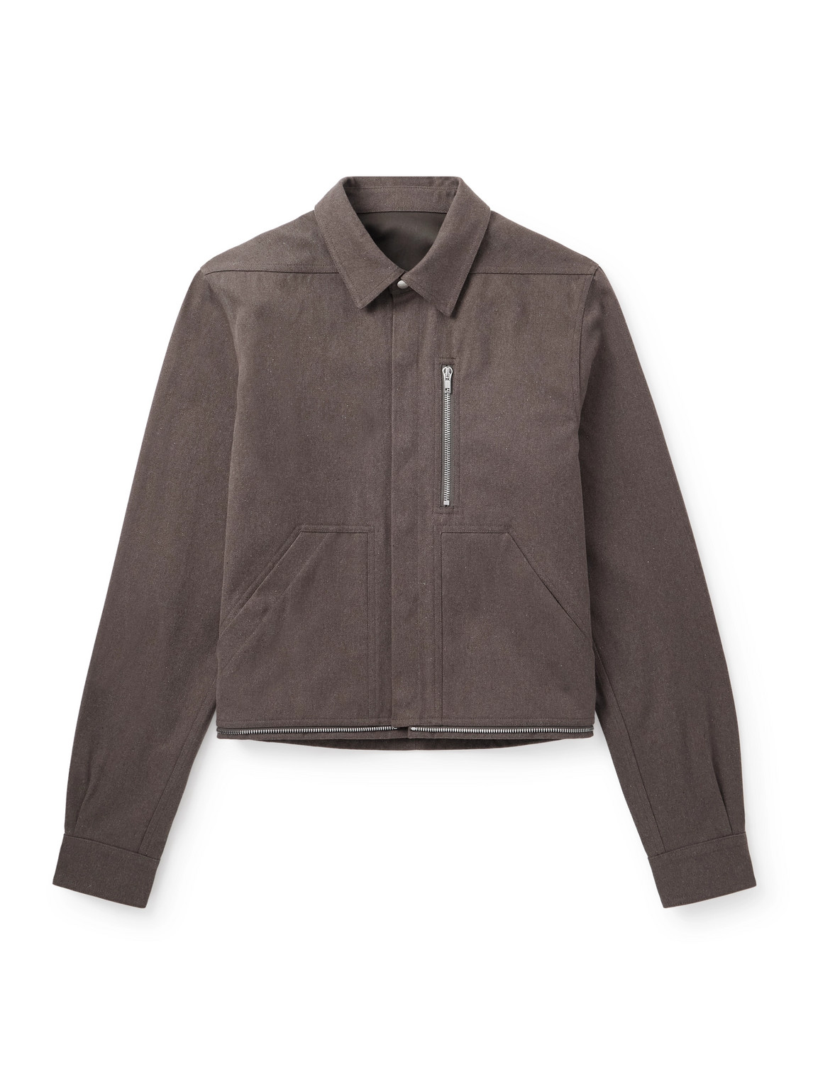 Rick Owens Headon Cotton-canvas Overshirt In Brown