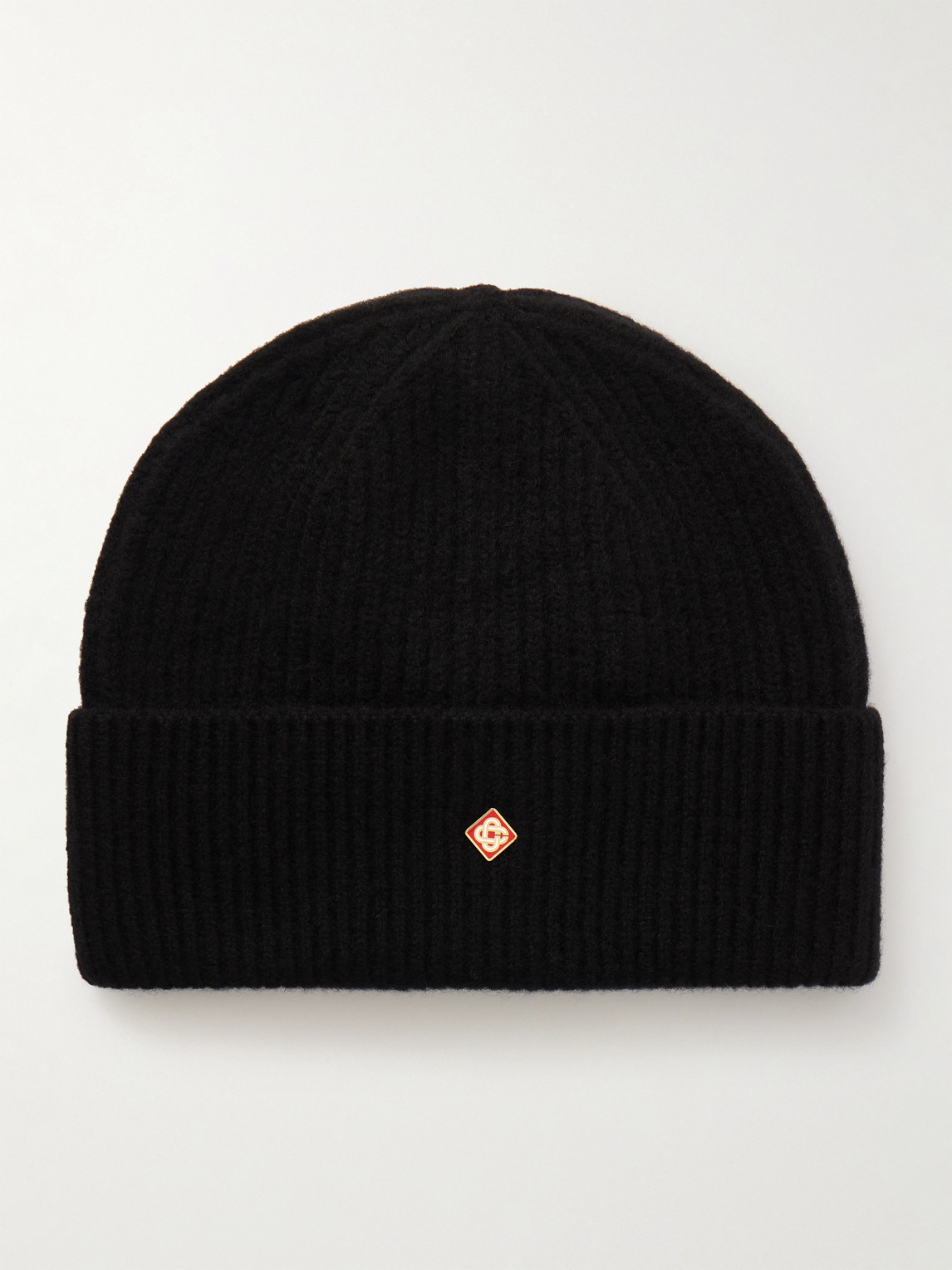 Logo-Appliquéd Ribbed Wool Beanie