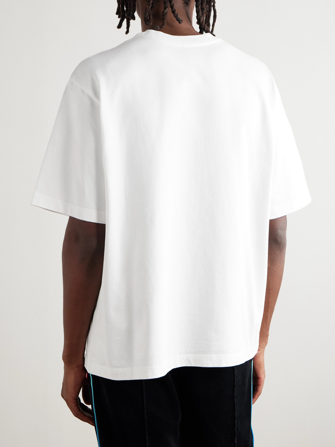 Casablanca Oversized Printed Organic Cotton-jersey T-shirt In White