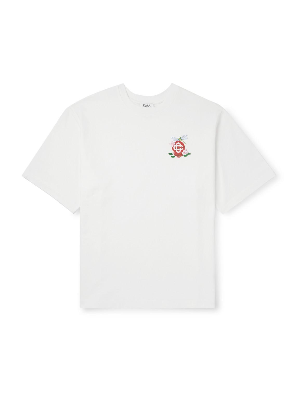 Casablanca Oversized Printed Organic Cotton-jersey T-shirt In White