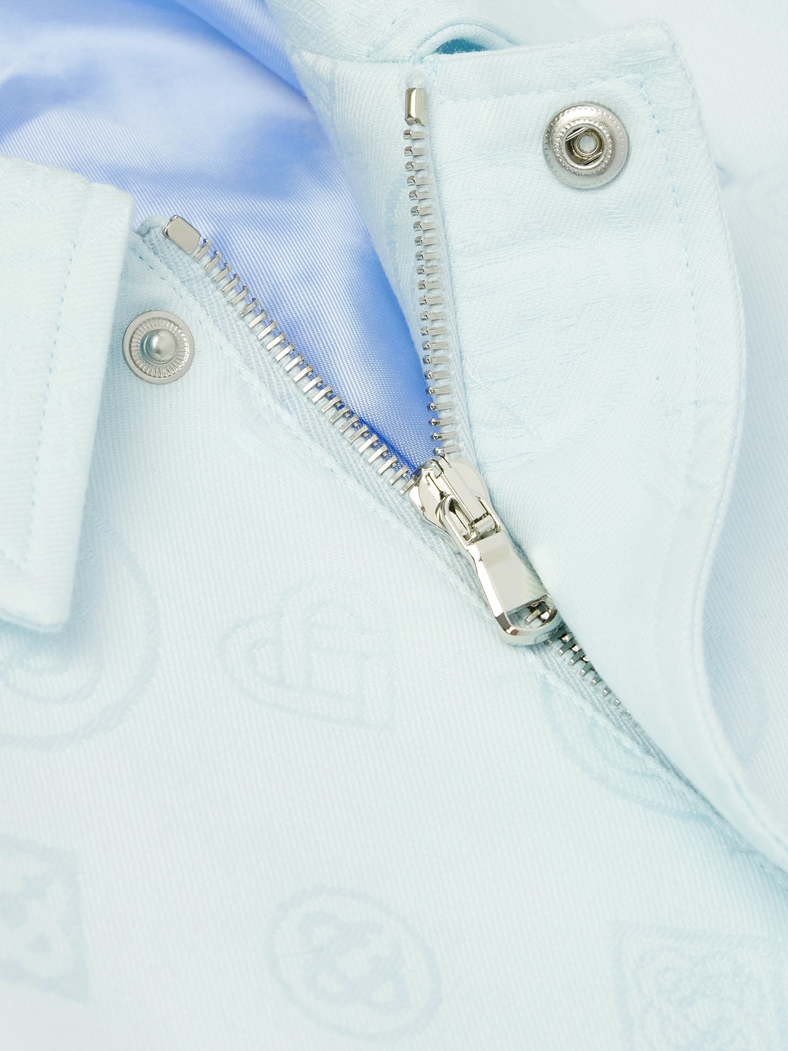 Casablanca Logo-jacquard Cotton Blouson In Blue