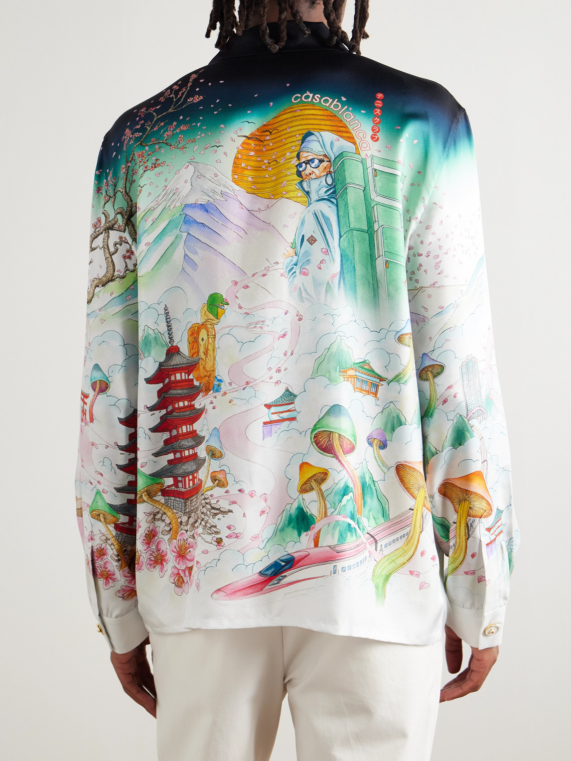 Casablanca Printed Silk Shirt In Multi
