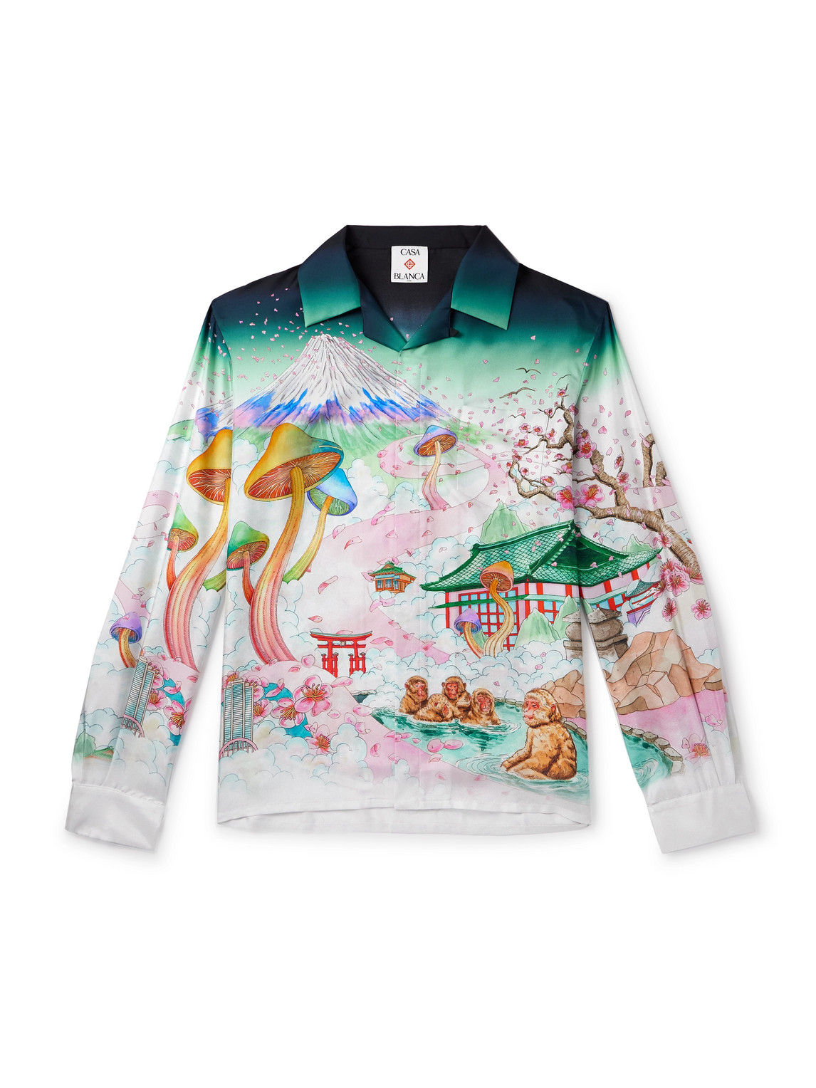 Casablanca Printed Silk Shirt In Multi