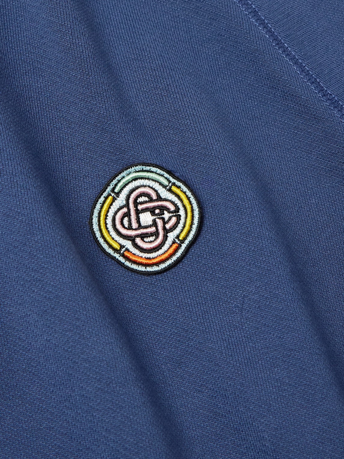 Casablanca Organic Cotton Logo Polo Shirt In Blue