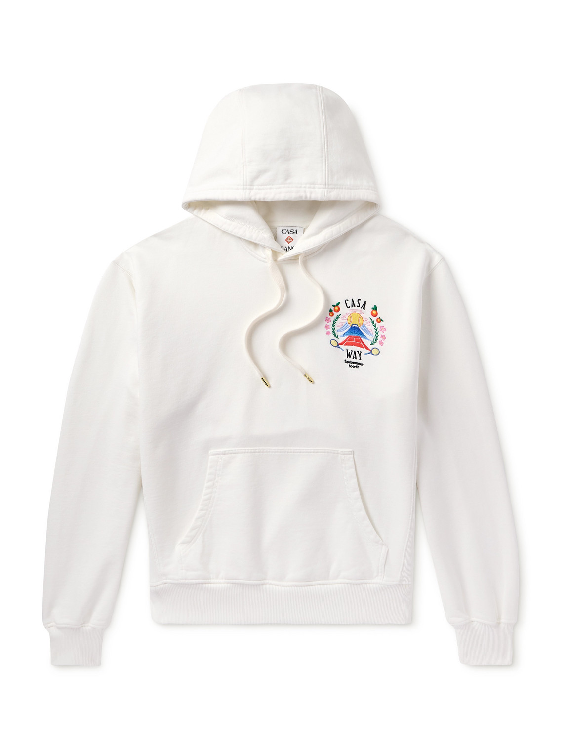 Logo-Embroidered Cotton-Jersey Hoodie