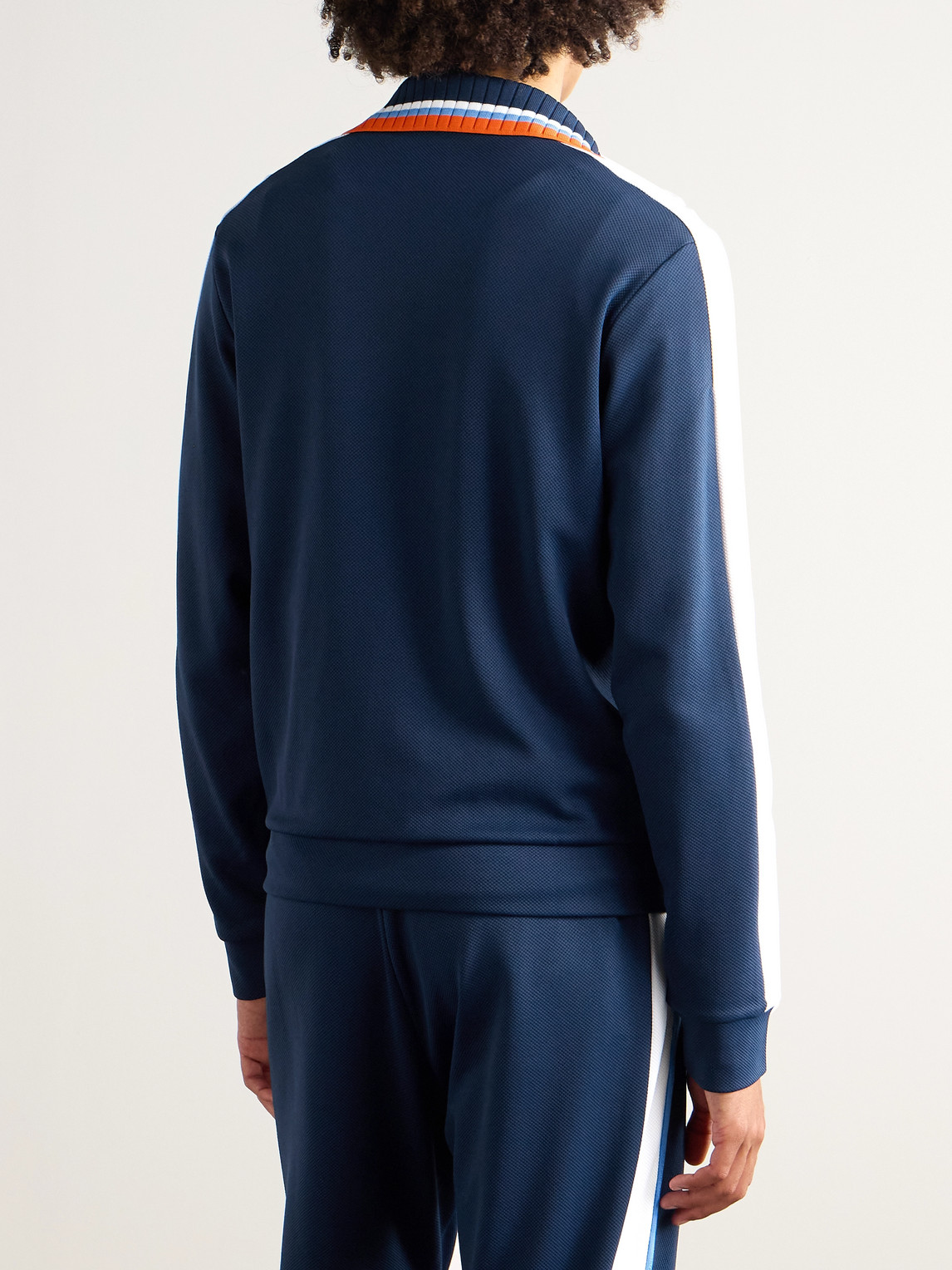Casablanca Ribbed Collar Side Pockets Track Jacket In Multi