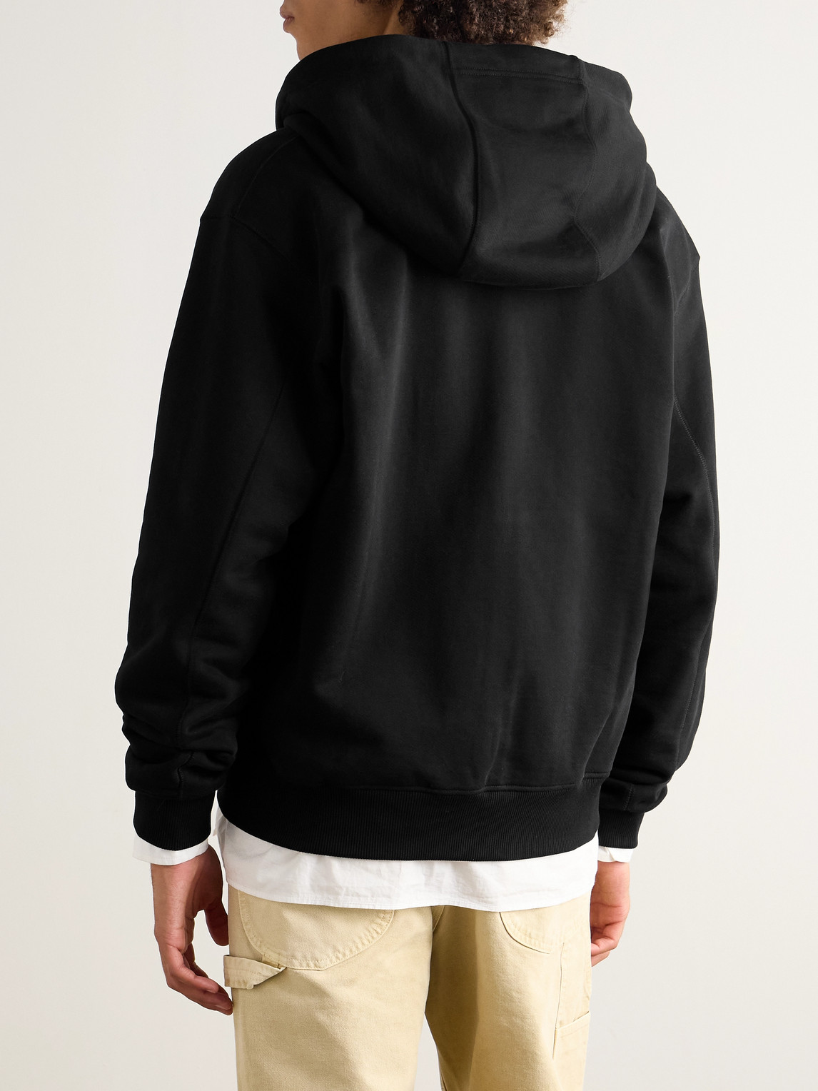 Casablanca Sunset Valley Rubber Patch Zip Through Hoodie In Casablanca Sunset Valley Rubber Patch Zip Through Hoodie In