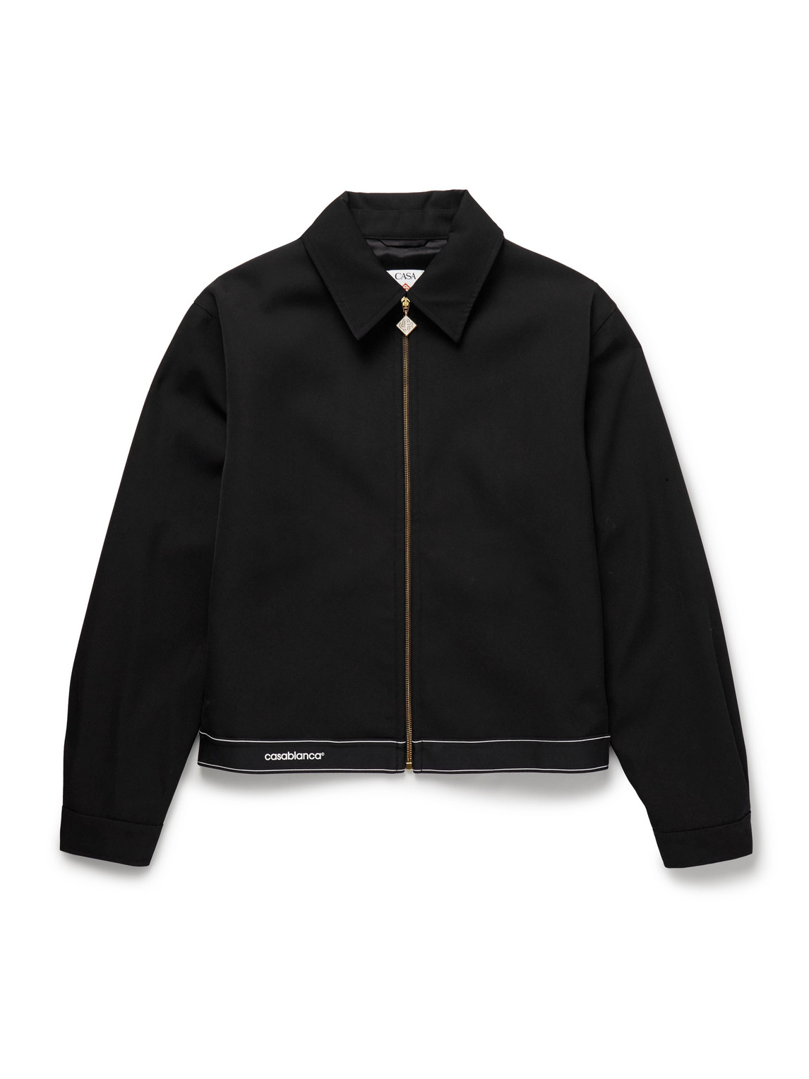 Casablanca Wool-twill Track Jacket In Black