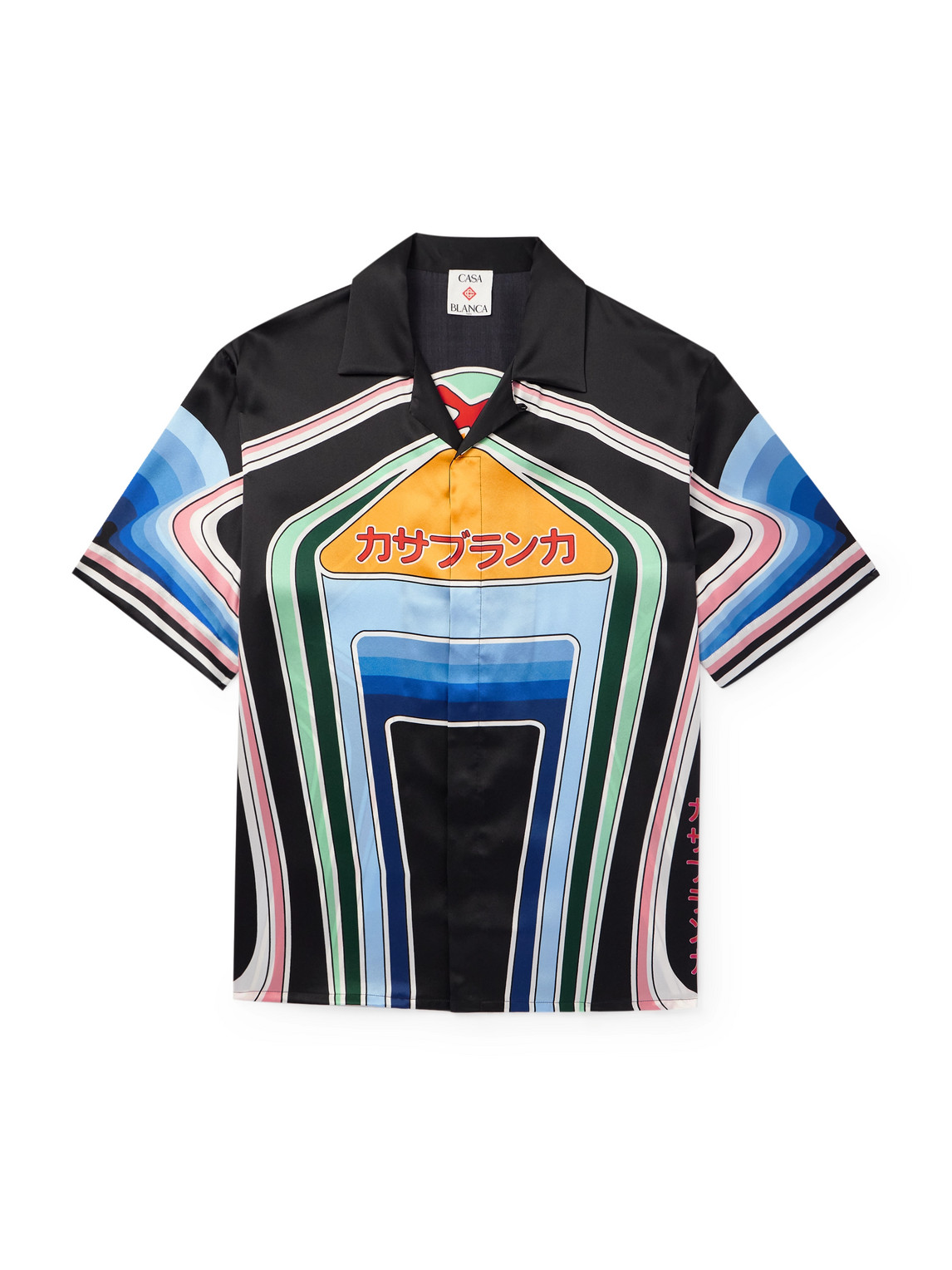 Casablanca Short Sleeve Cuban Collar Shirt In Multi