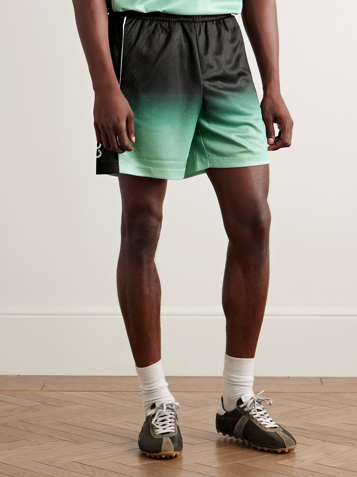 Casablanca Jacquard Football Shorts In Multi