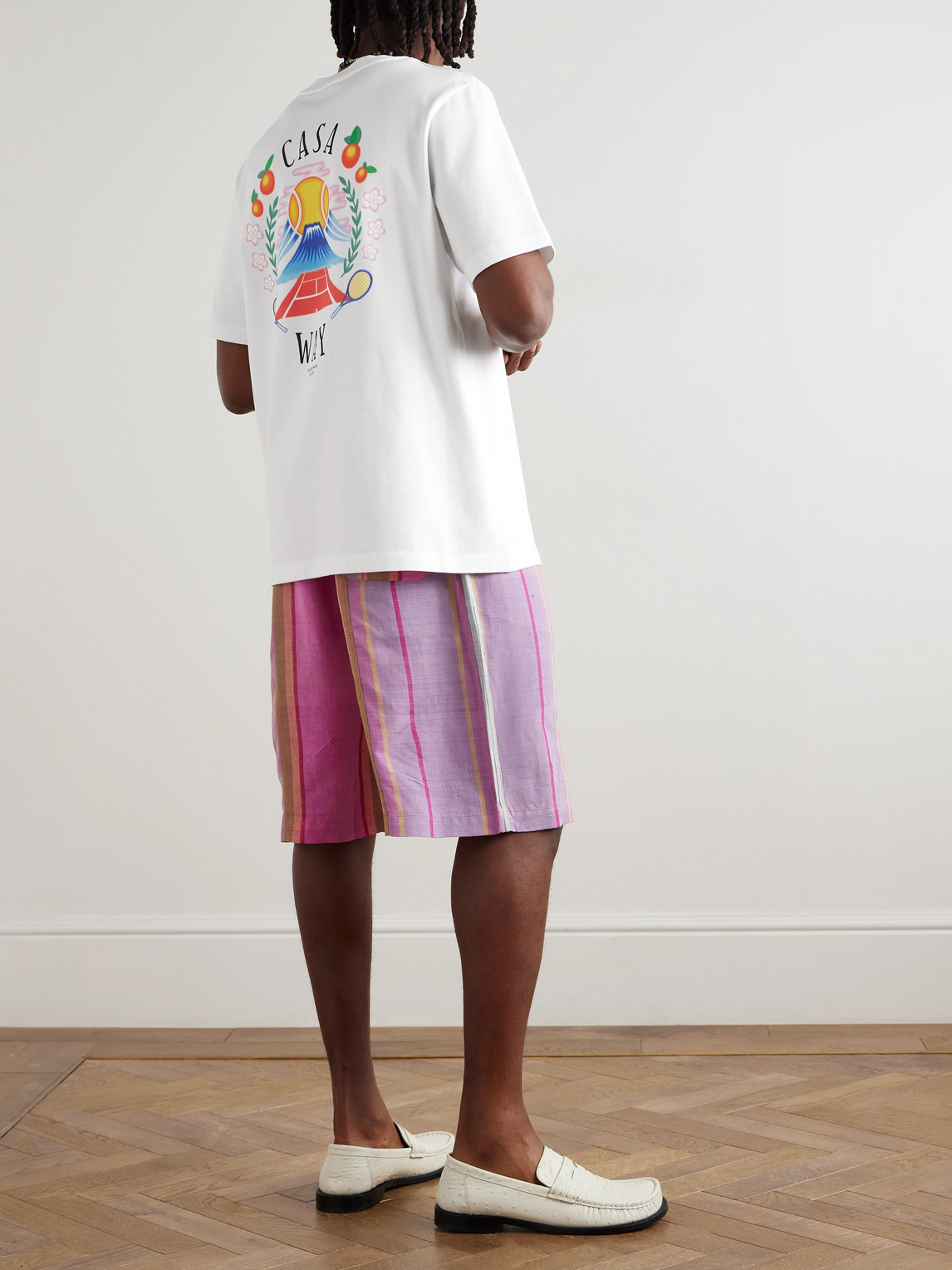 Casablanca Casa Way Mountain Printed T-shirt In White