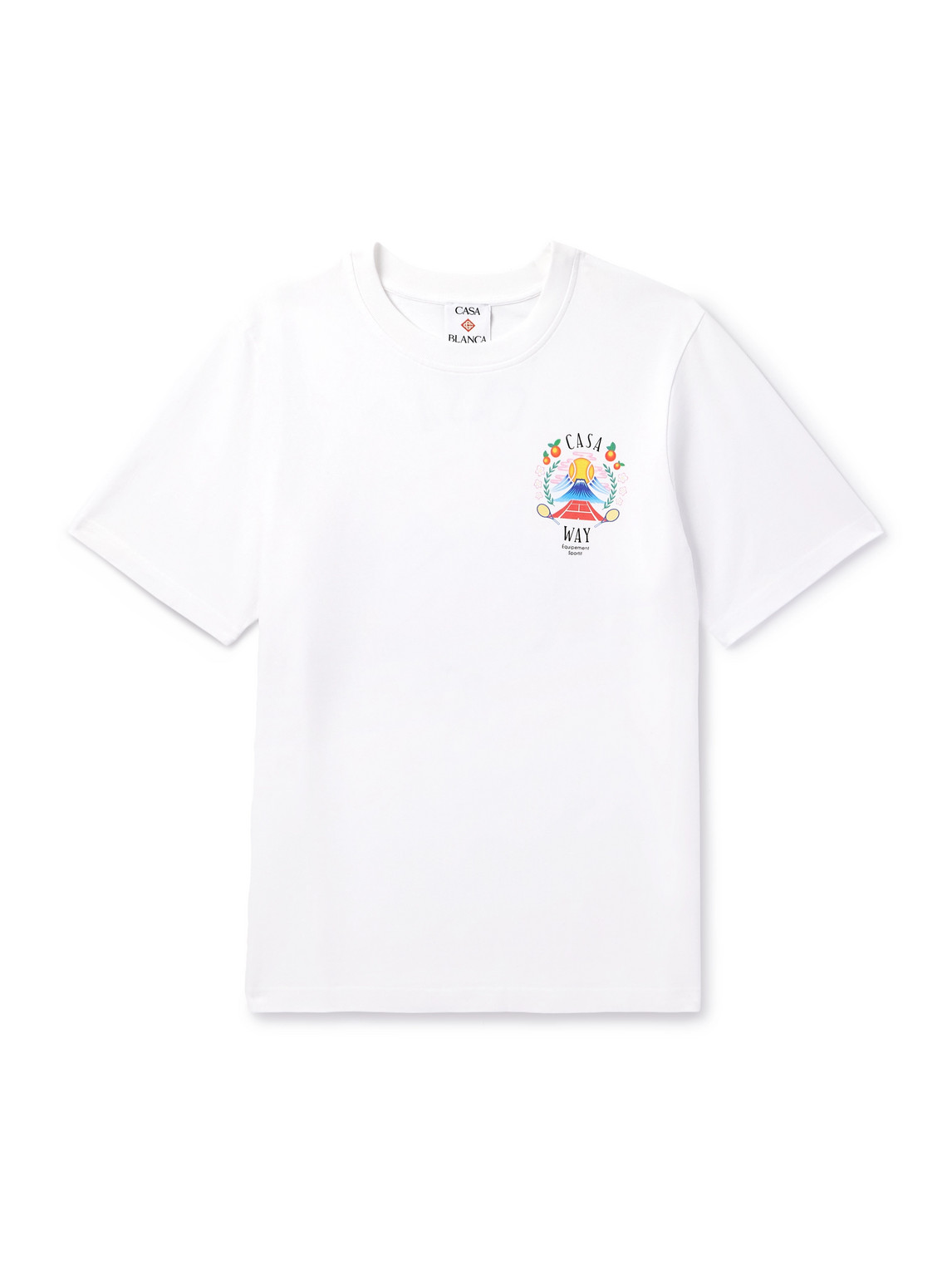 Casablanca Casa Way Mountain Printed T-shirt In White