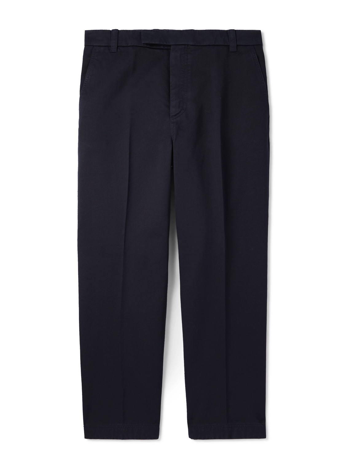 Thom Browne Utility Tapered Garment-dyed Cotton-twill Trousers In Black