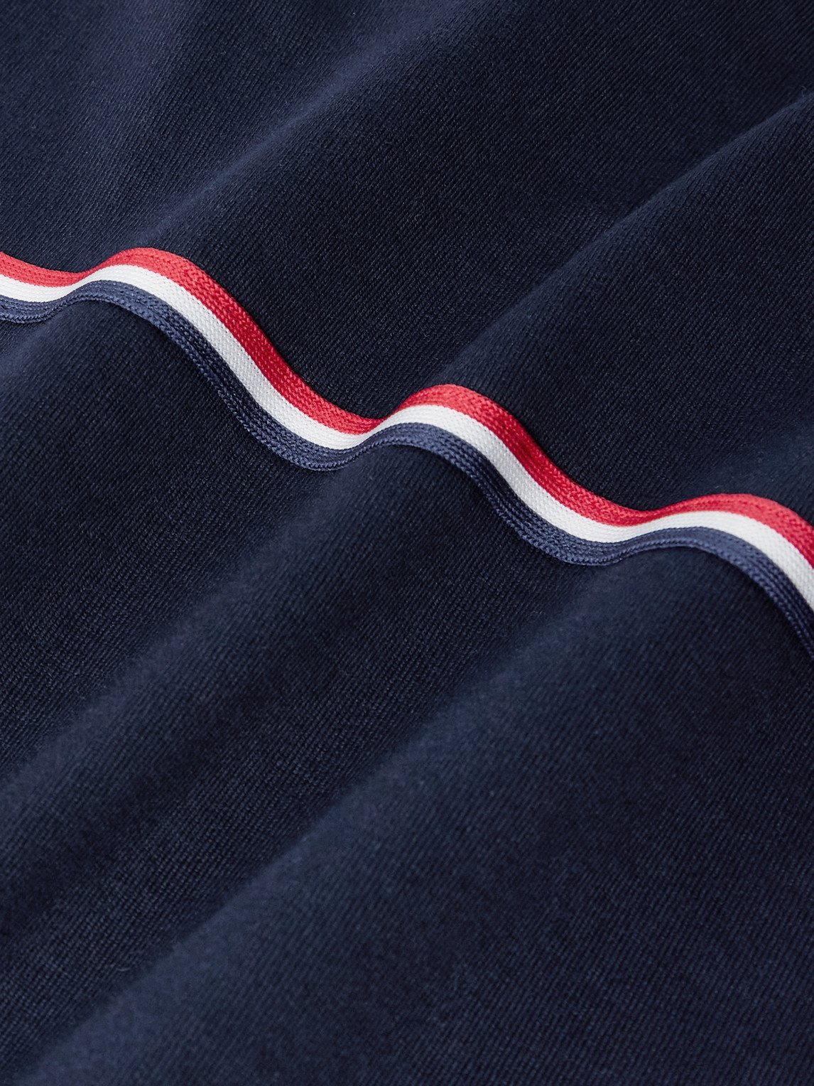 Thom Browne Navy Blue Medium Weight Cotton Jersey T-shirt In Blue