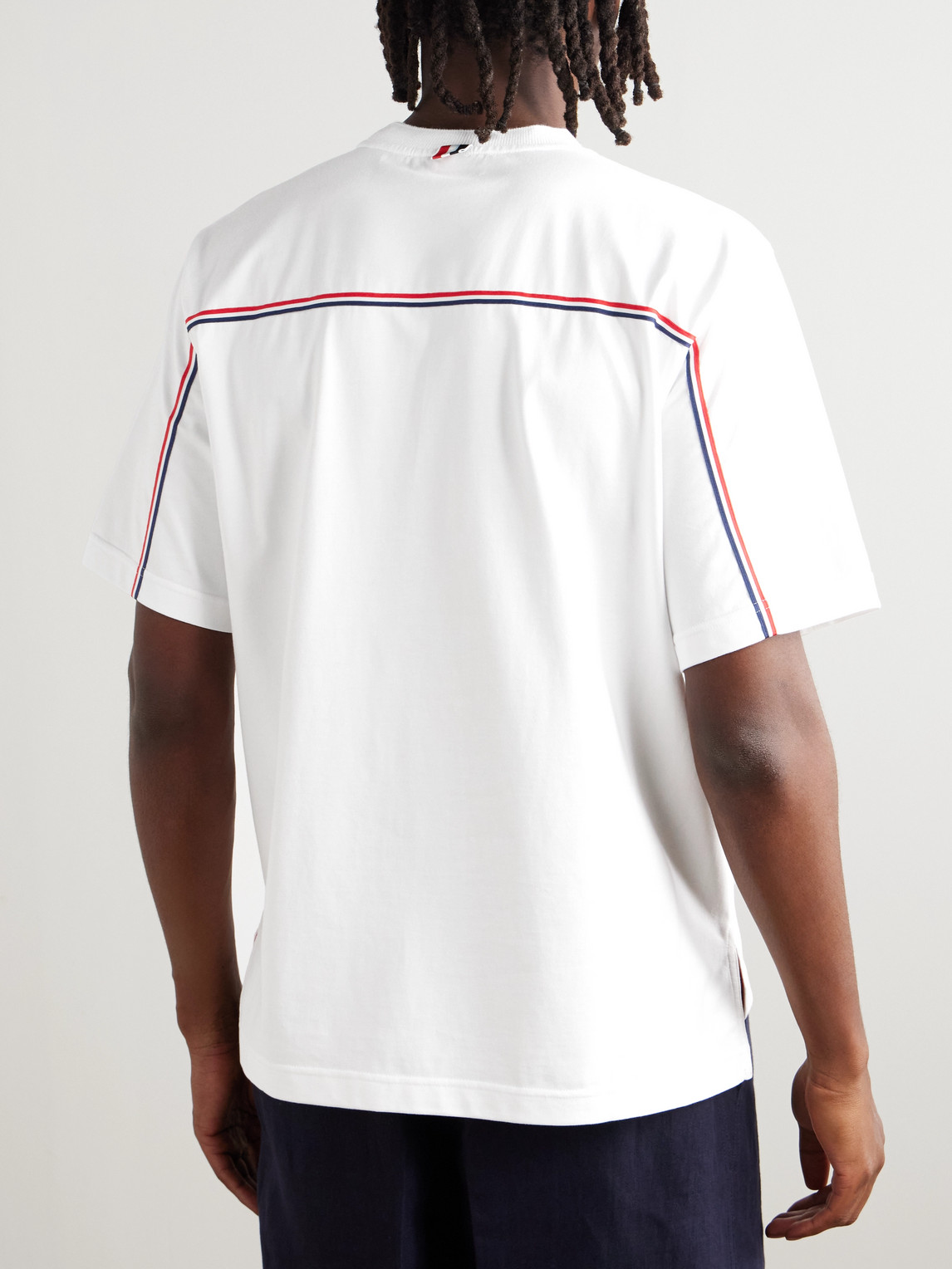 Thom Browne Classic Pique 4-bar T-shirt Clothing In White