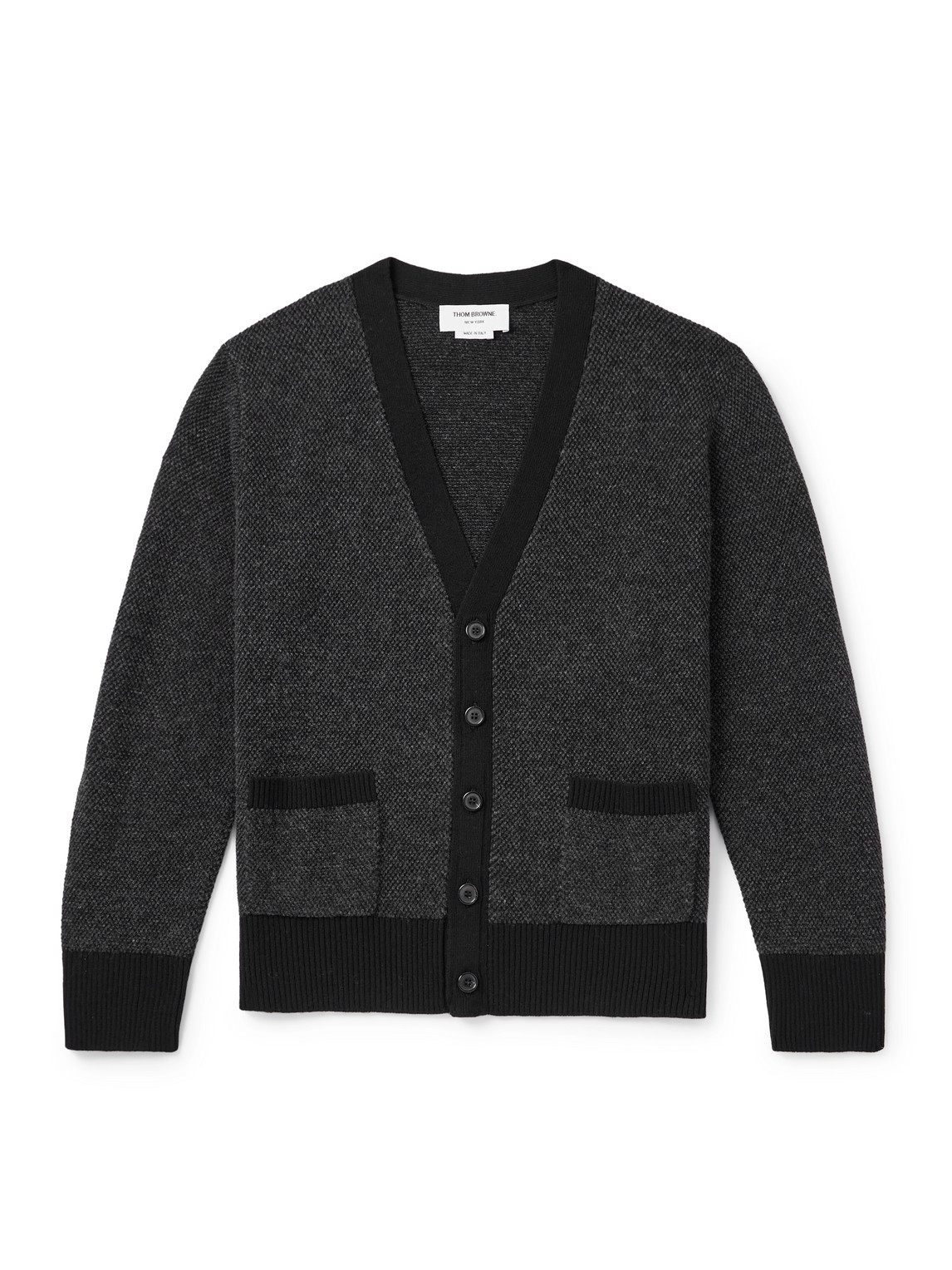 Thom Browne Wool Cardigan In Gray