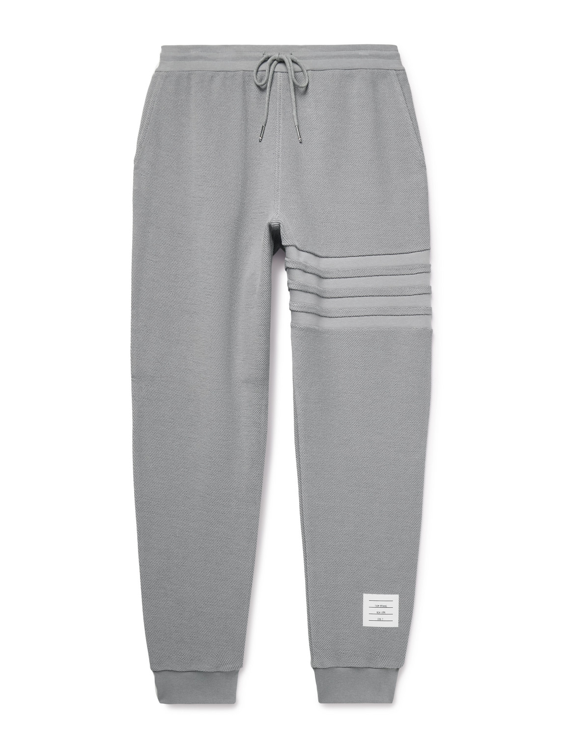 Tapered Striped Cotton-Terry Sweatpants