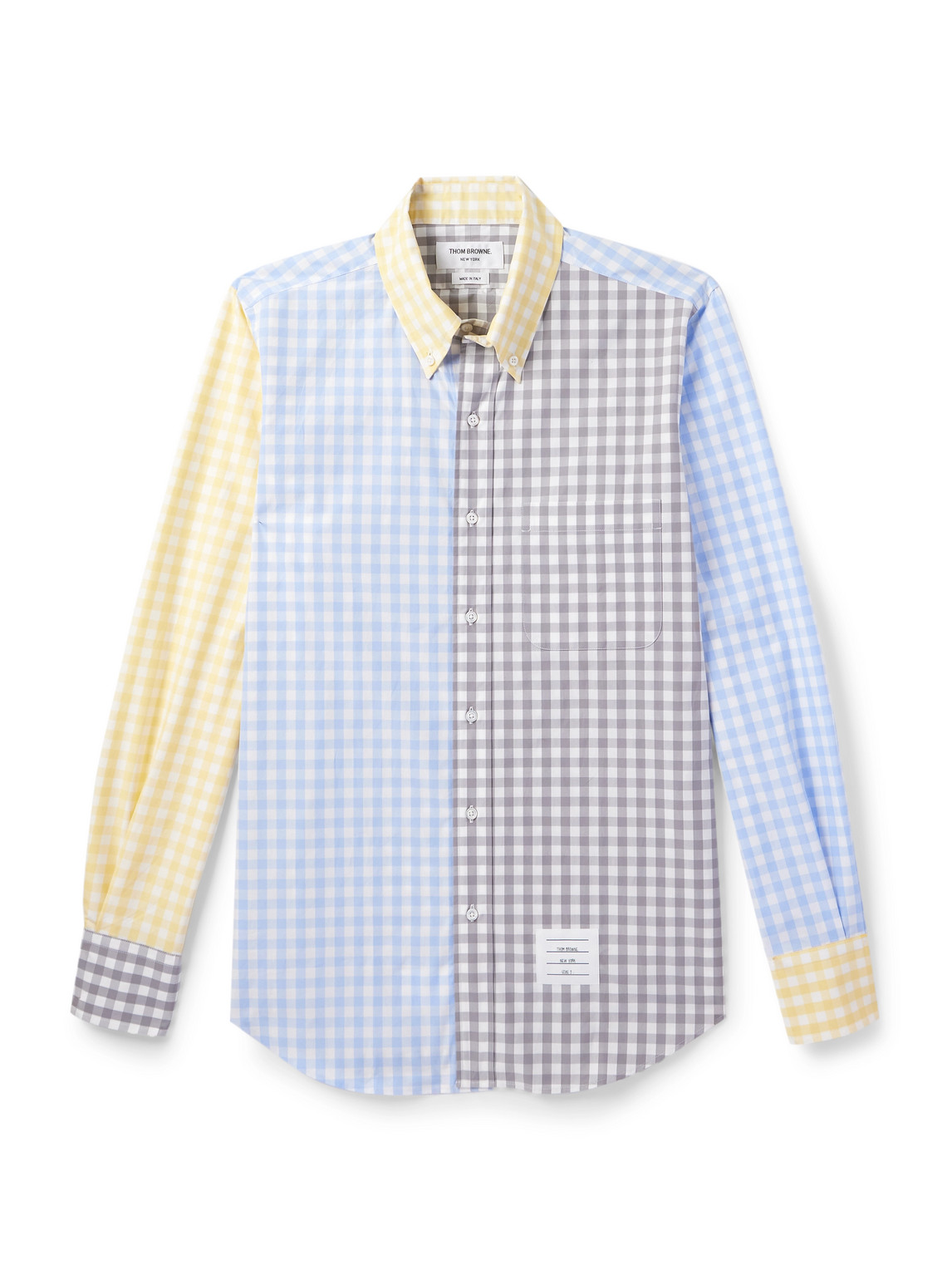 Funmix Button-Down Collar Gingham Cotton-Poplin Shirt