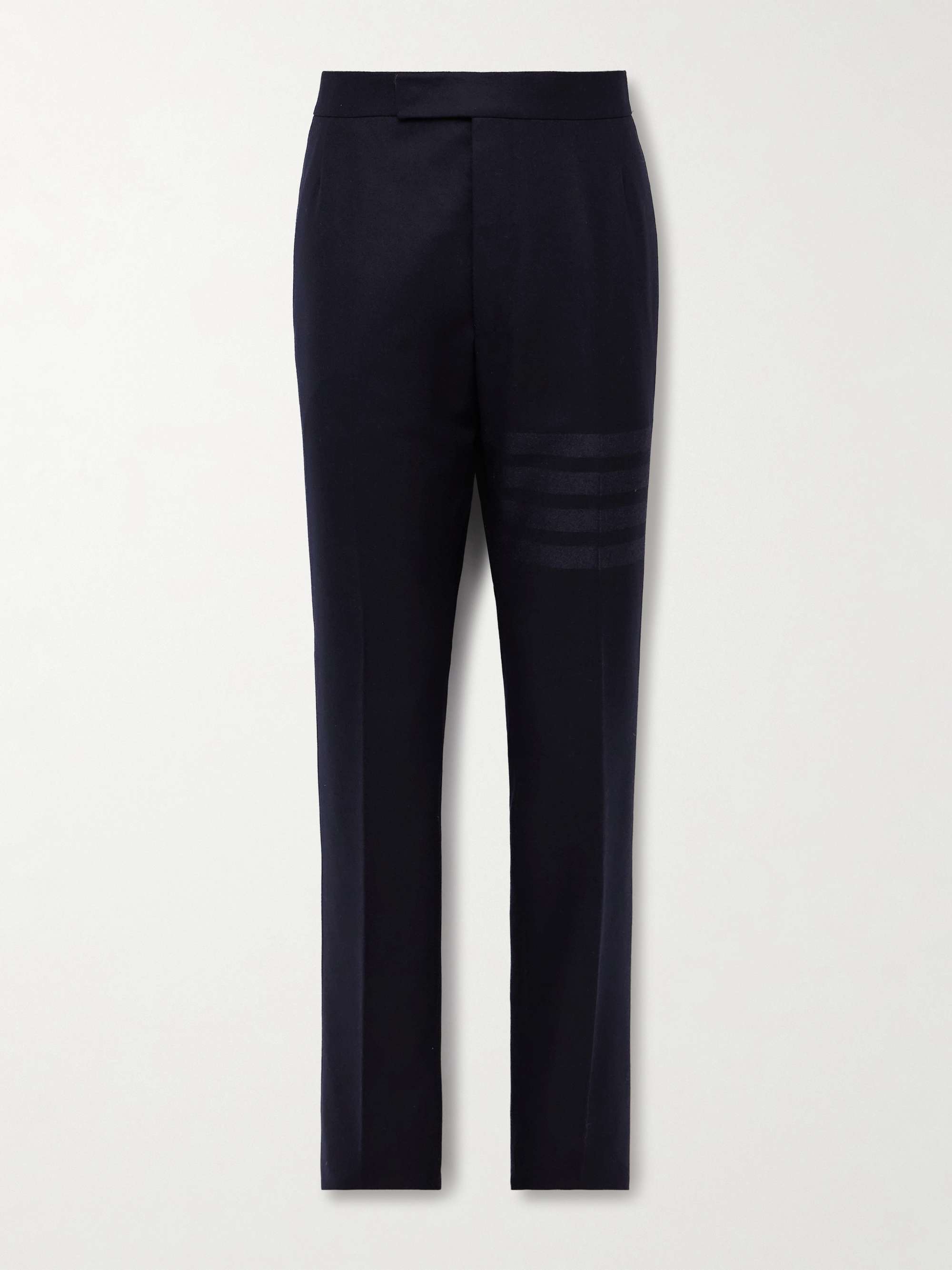 THOM BROWNE Slim-Fit Straight-Leg Striped Wool and Cashmere