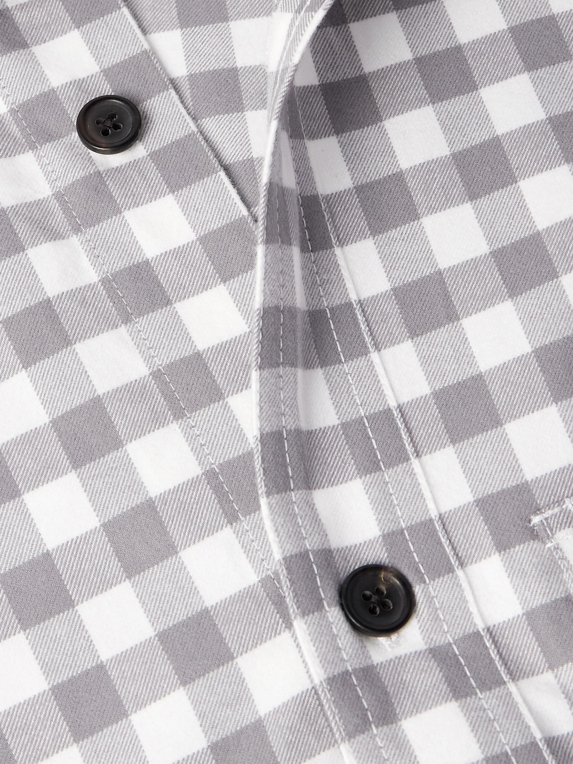 Thom Browne Gingham-pattern Shirt In Gray