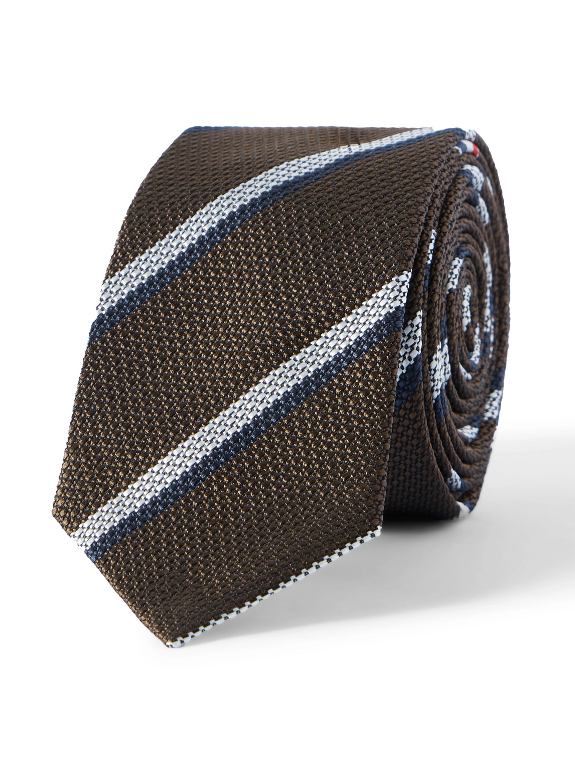 Thom Browne Striped Silk-piqué Jacquard Tie