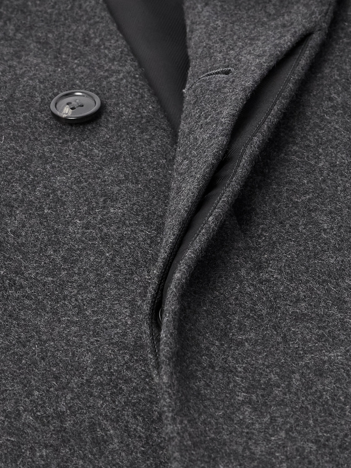 Apc Auster Brushed Wool-blend Coat In Gray
