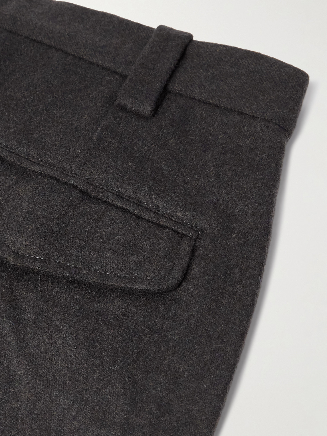 Apc Renato Straight-leg Pleated Wool-blend Trousers In Black